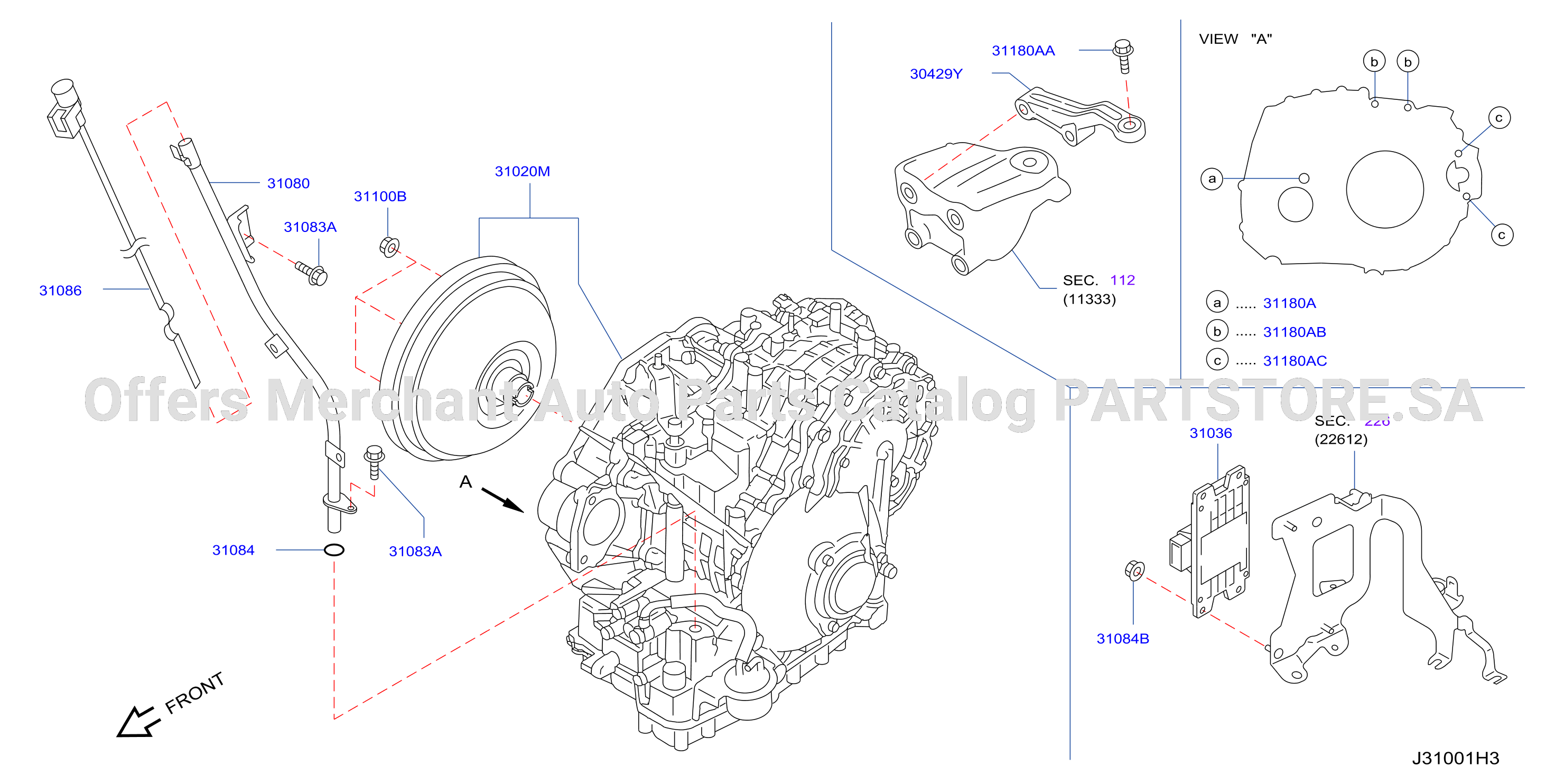 Auto Transmission Transaxle Fitting Assembly Fitting Parts