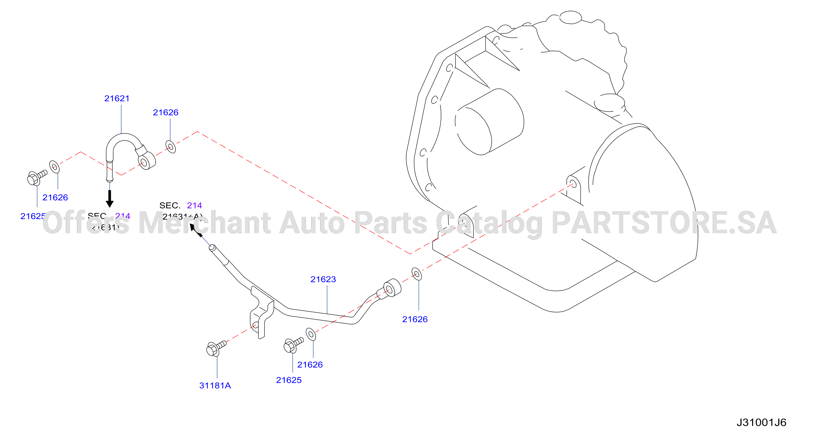 Auto Transmission Transaxle Fitting Oil Cooler Tube Parts