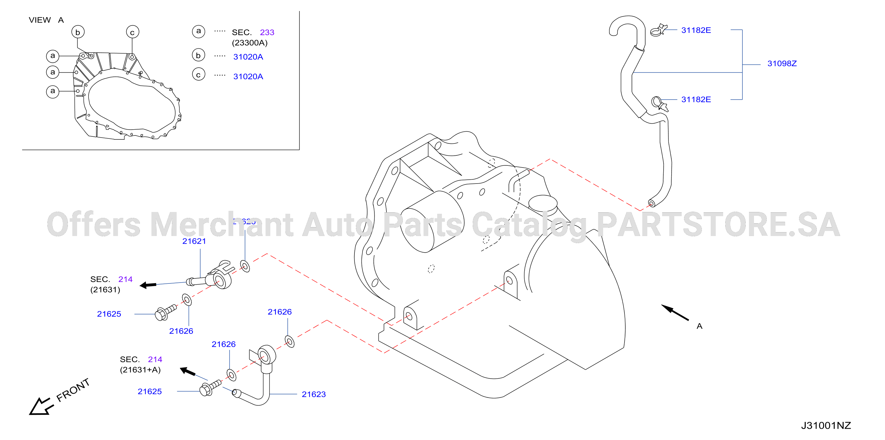 Auto Transmission Transaxle Fitting Oil Cooler Tube Parts
