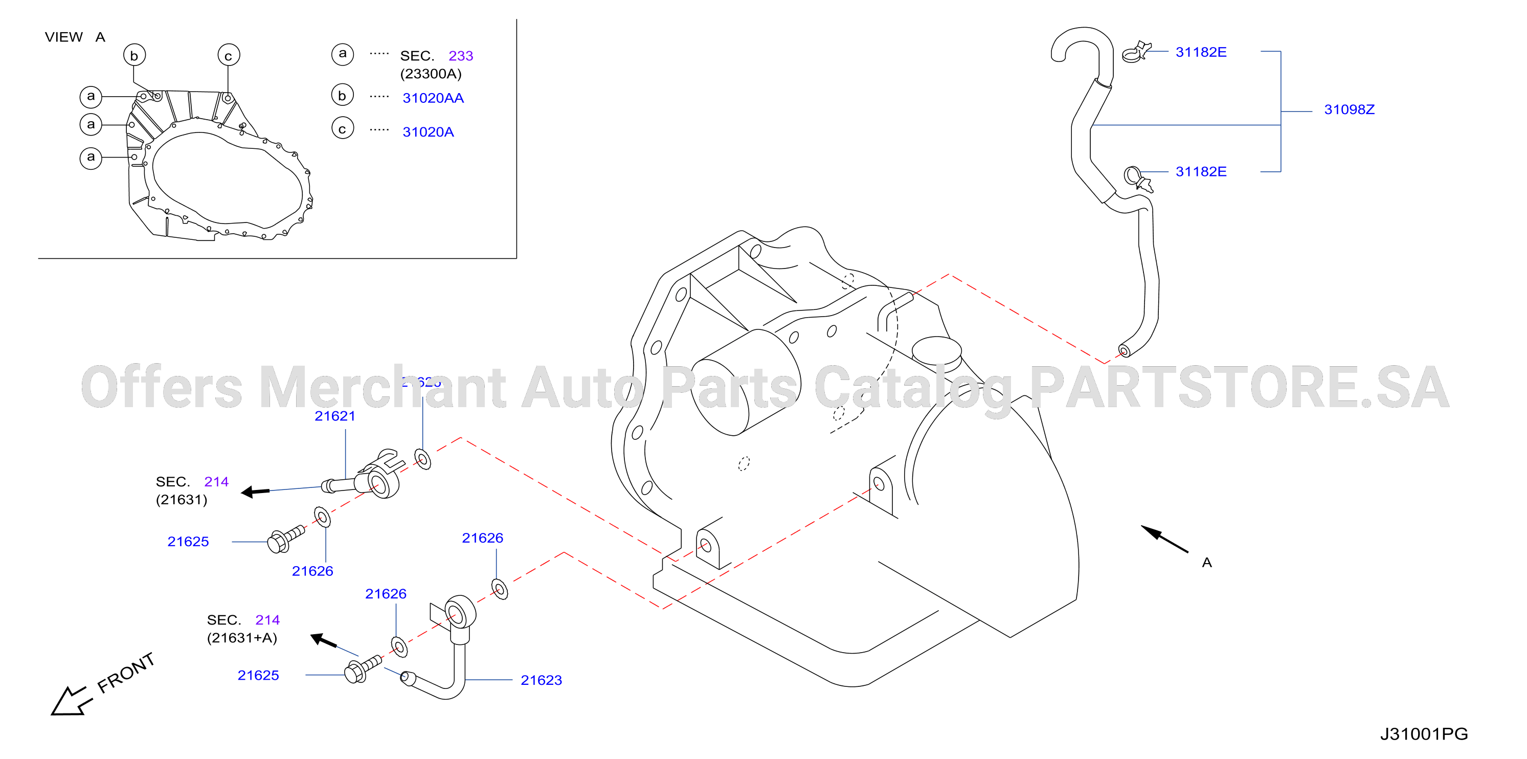 Auto Transmission Transaxle Fitting Oil Cooler Tube Parts