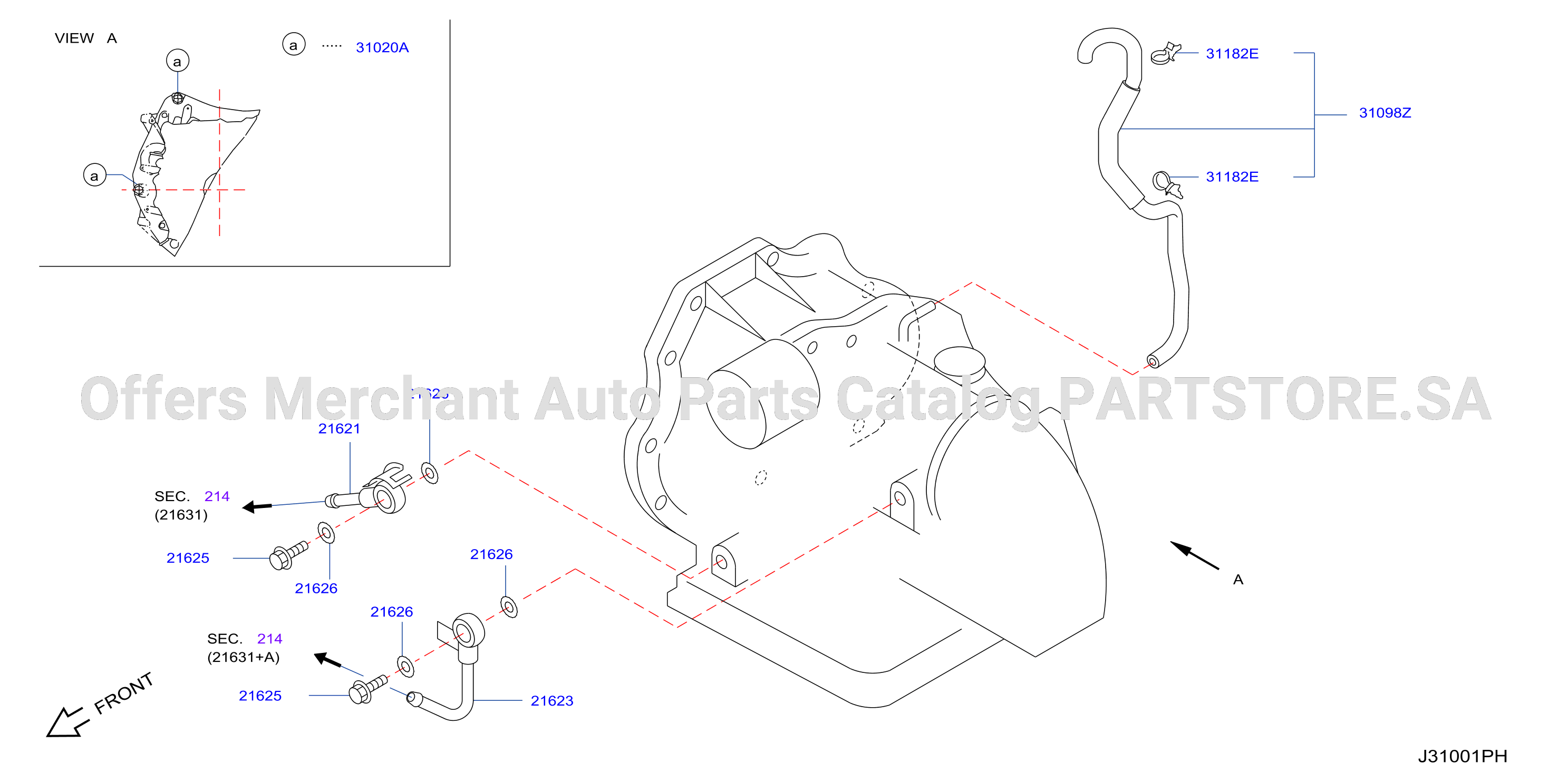 Auto Transmission Transaxle Fitting Oil Cooler Tube Parts
