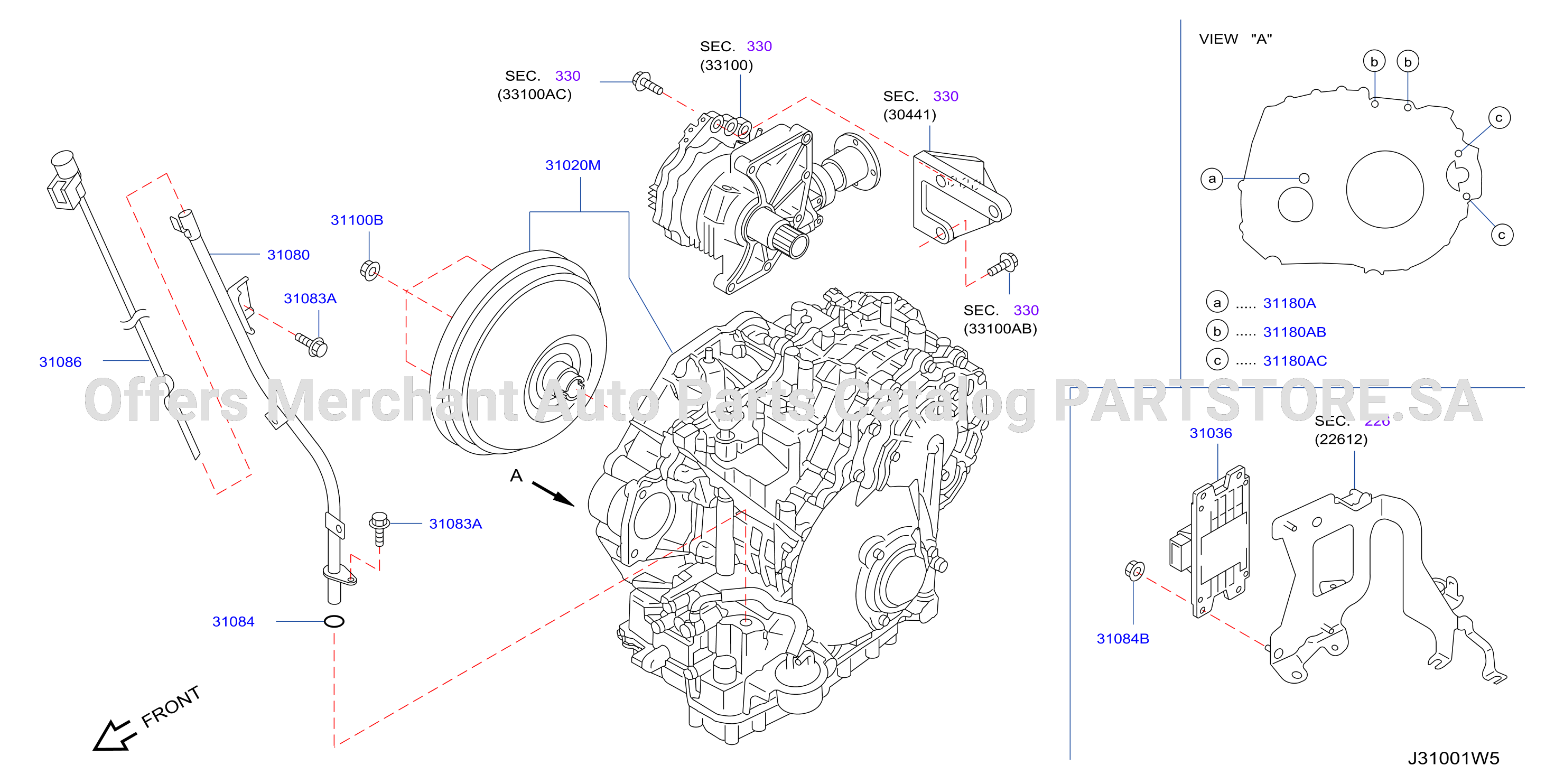 Auto Transmission Transaxle Fitting Assembly Fitting Parts