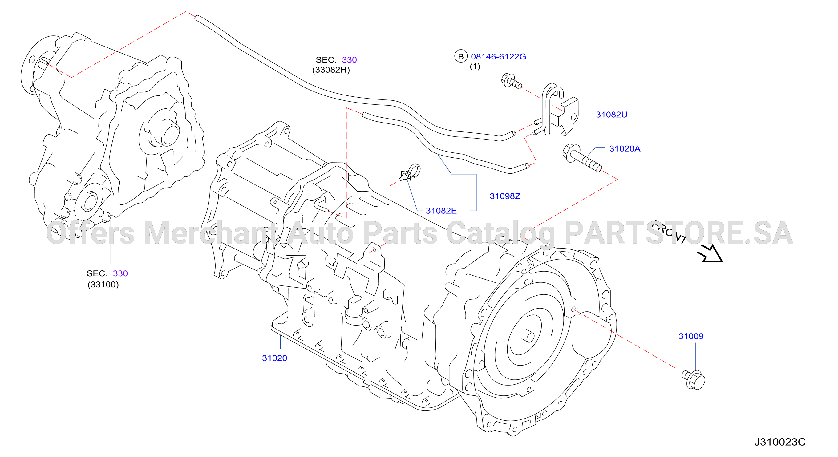 Auto Transmission Transaxle Fitting Assembly Fitting Parts