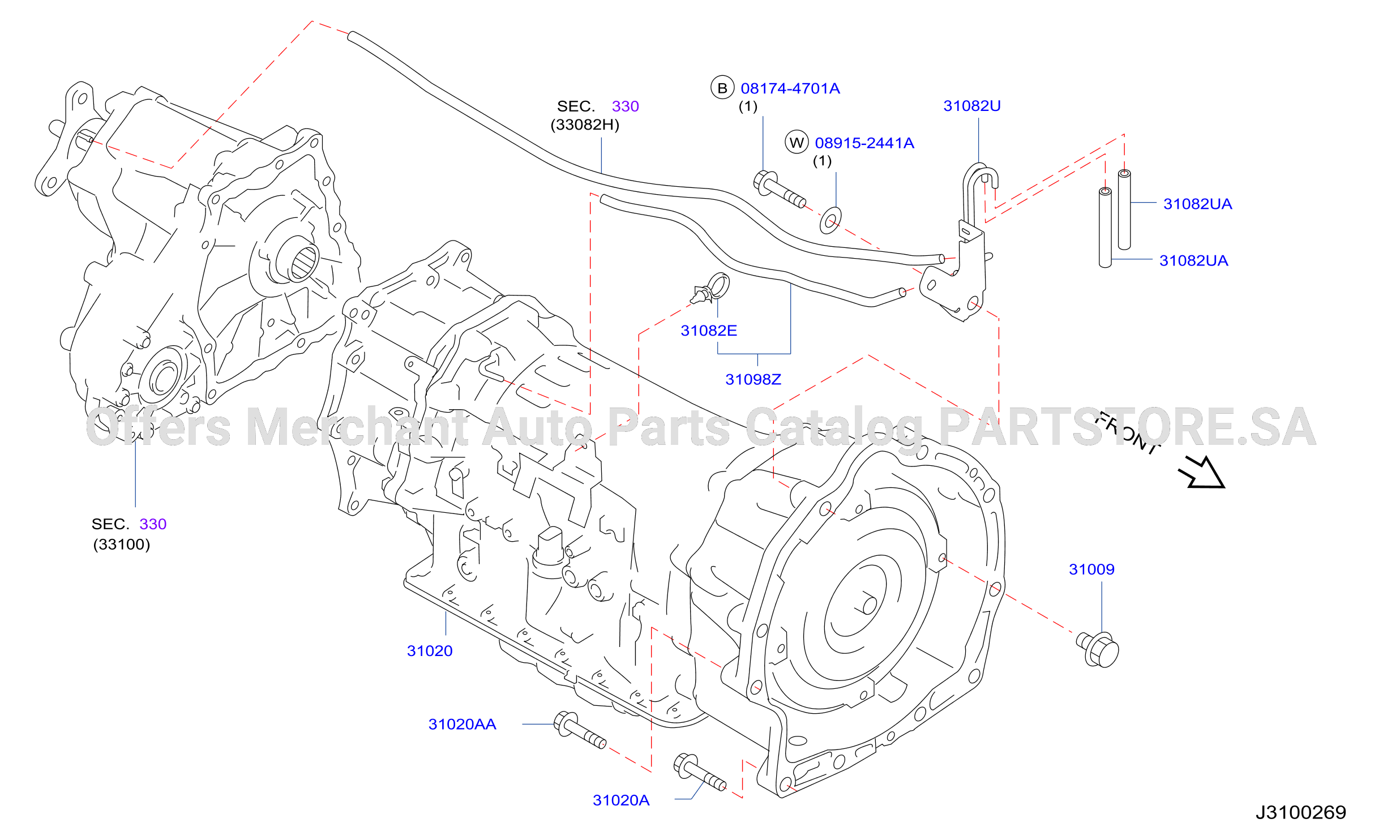 Auto Transmission Transaxle Fitting Assembly Fitting Parts