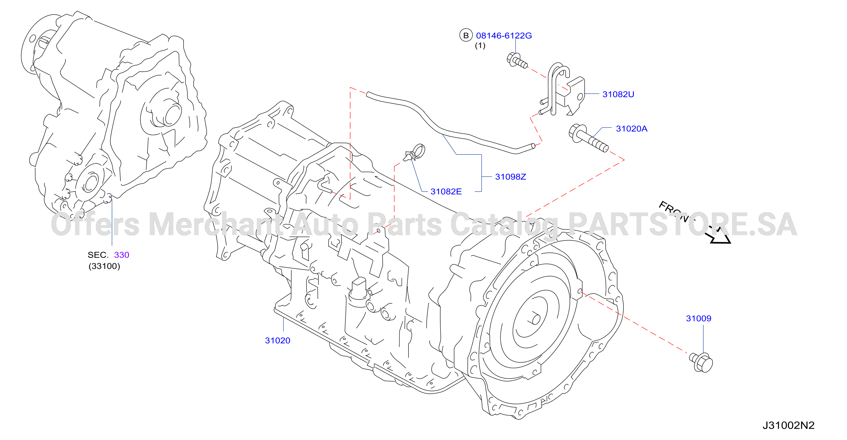 Auto Transmission Transaxle Fitting Assembly Fitting Parts