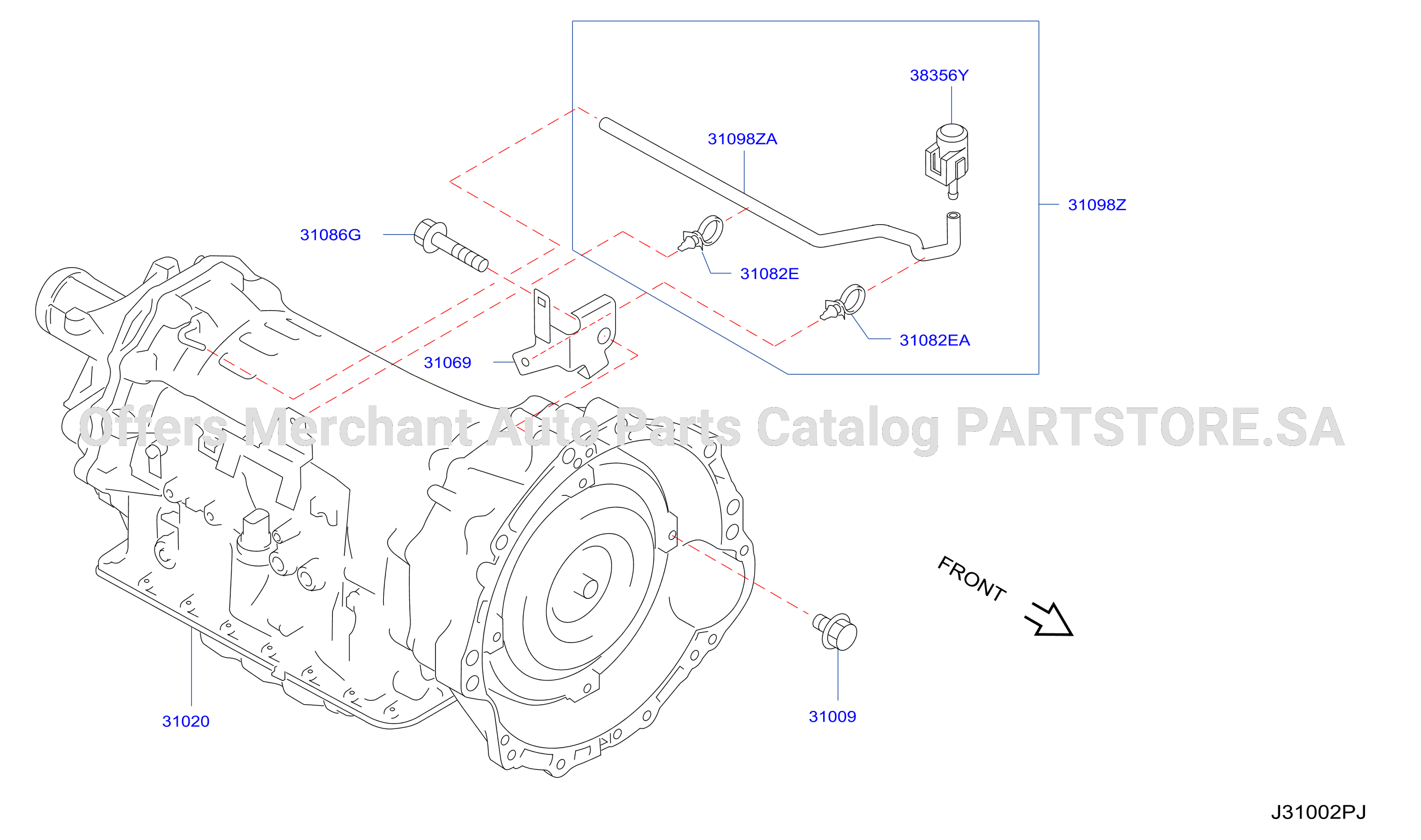 Auto Transmission Transaxle Fitting Assembly Fitting Parts