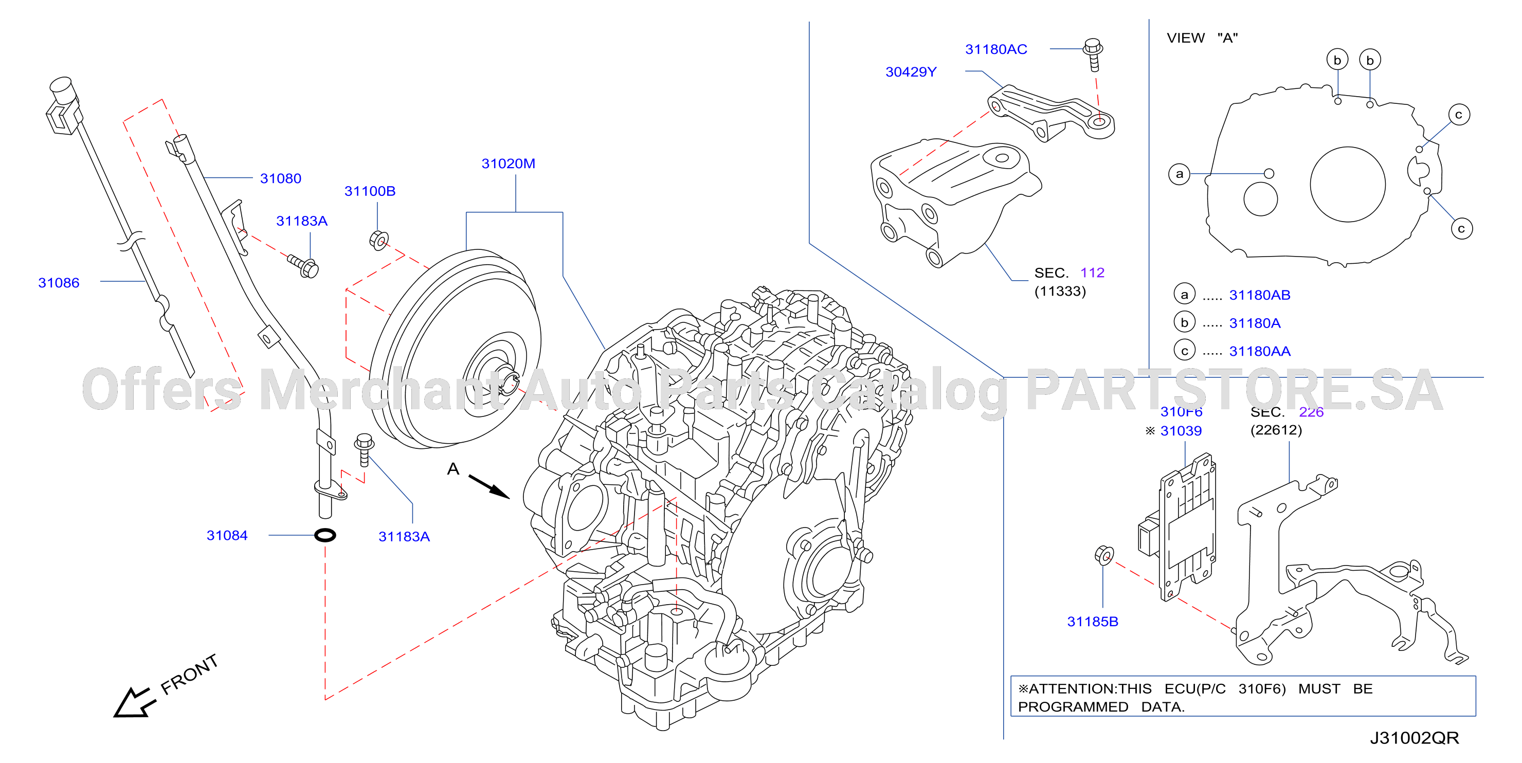 Auto Transmission Transaxle Fitting Assembly Fitting Parts