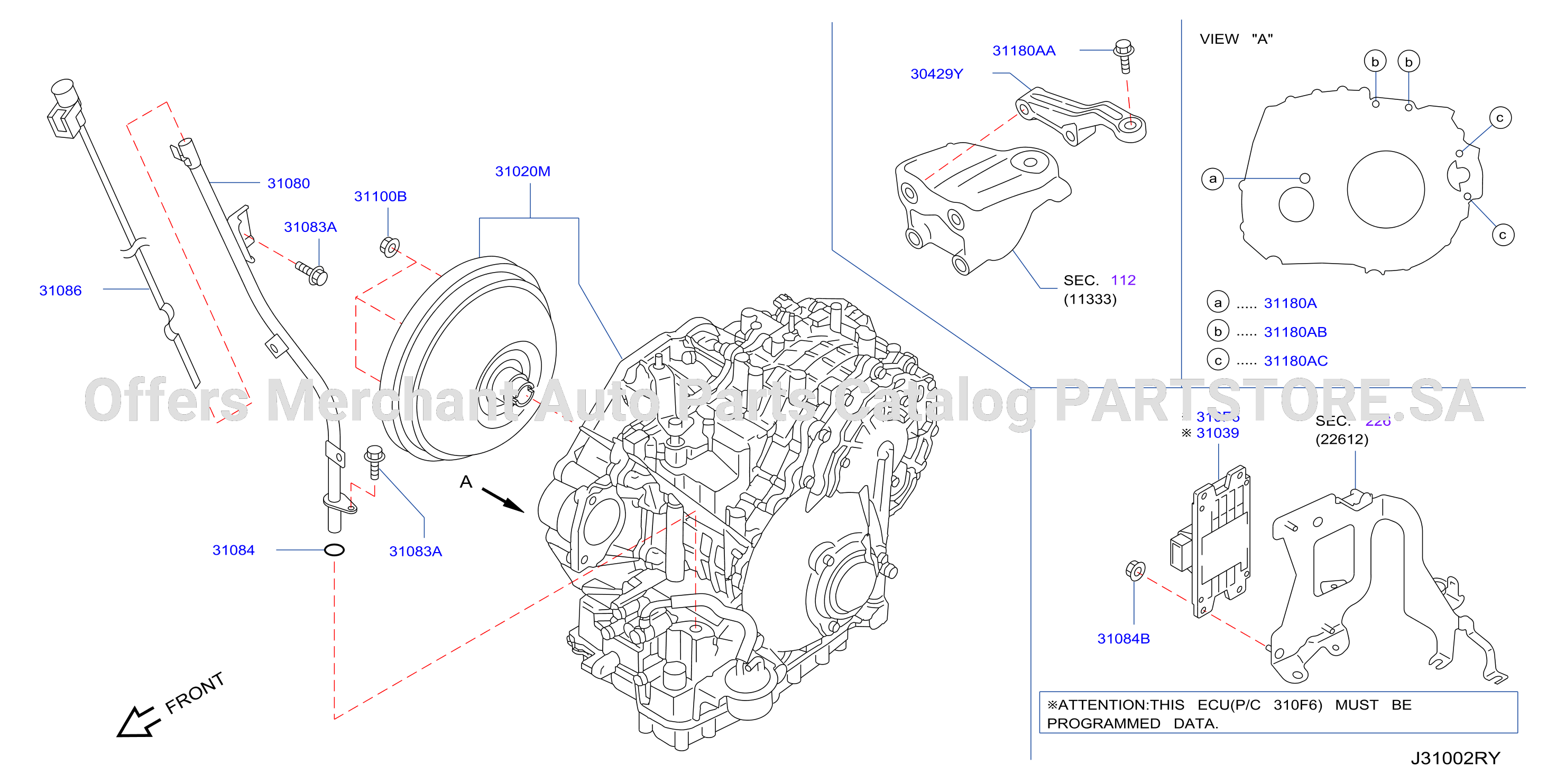 Auto Transmission Transaxle Fitting Assembly Fitting Parts