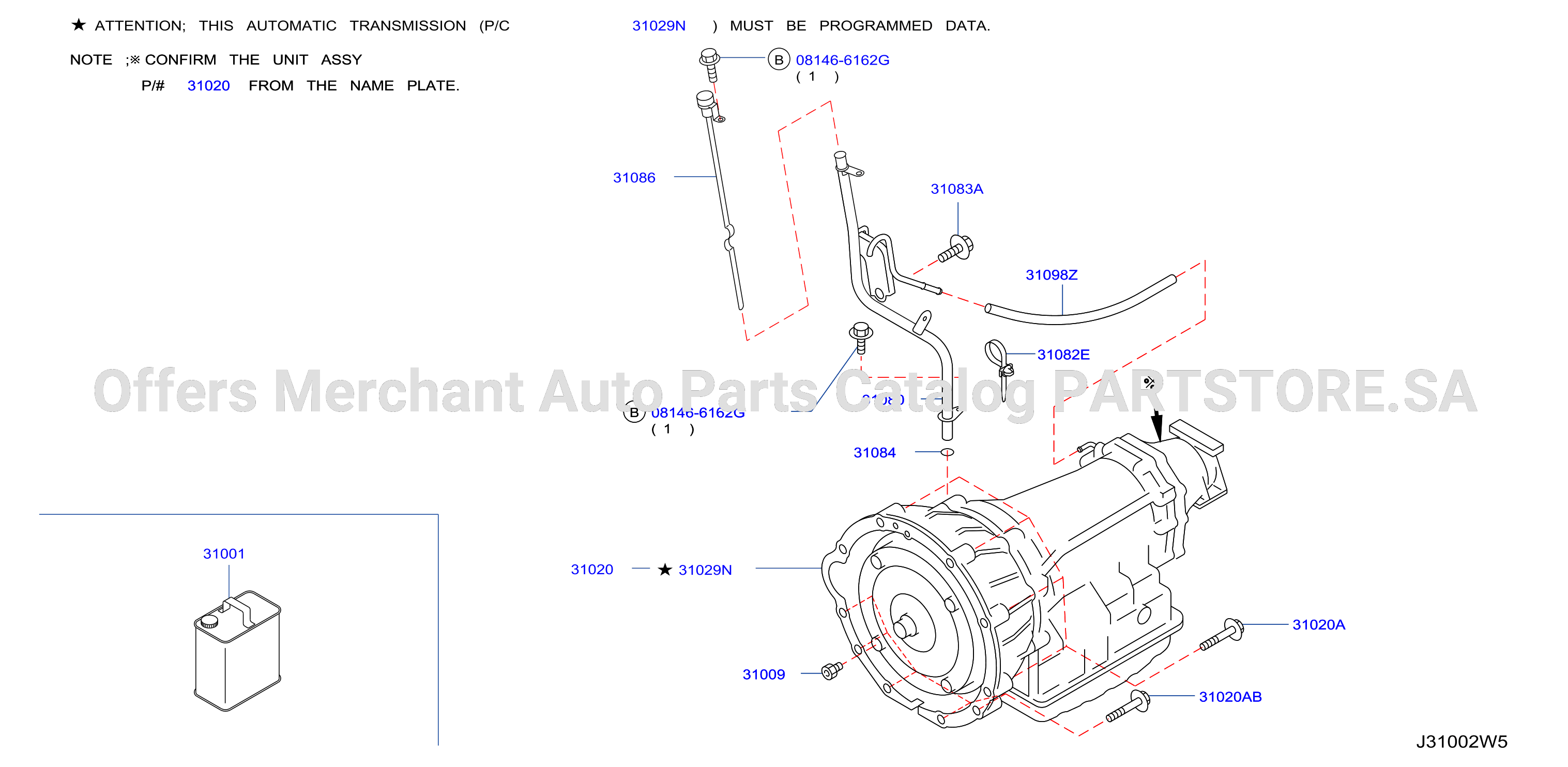 Auto Transmission Transaxle Fitting Assembly Fitting Parts