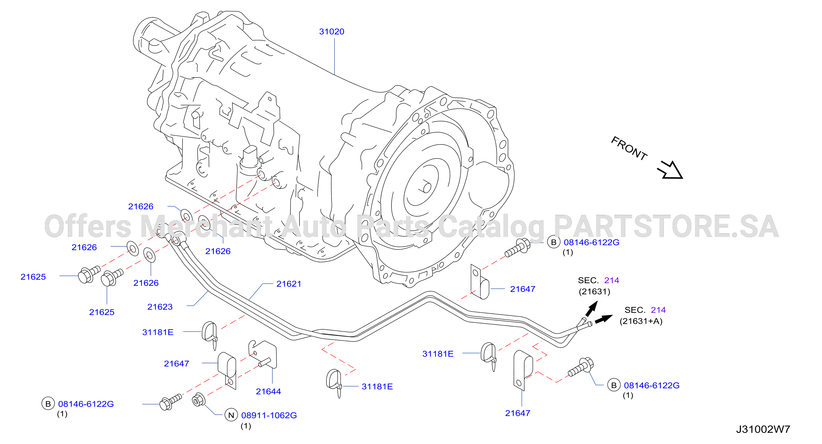 Auto Transmission Transaxle Fitting Oil Cooler Tube Parts