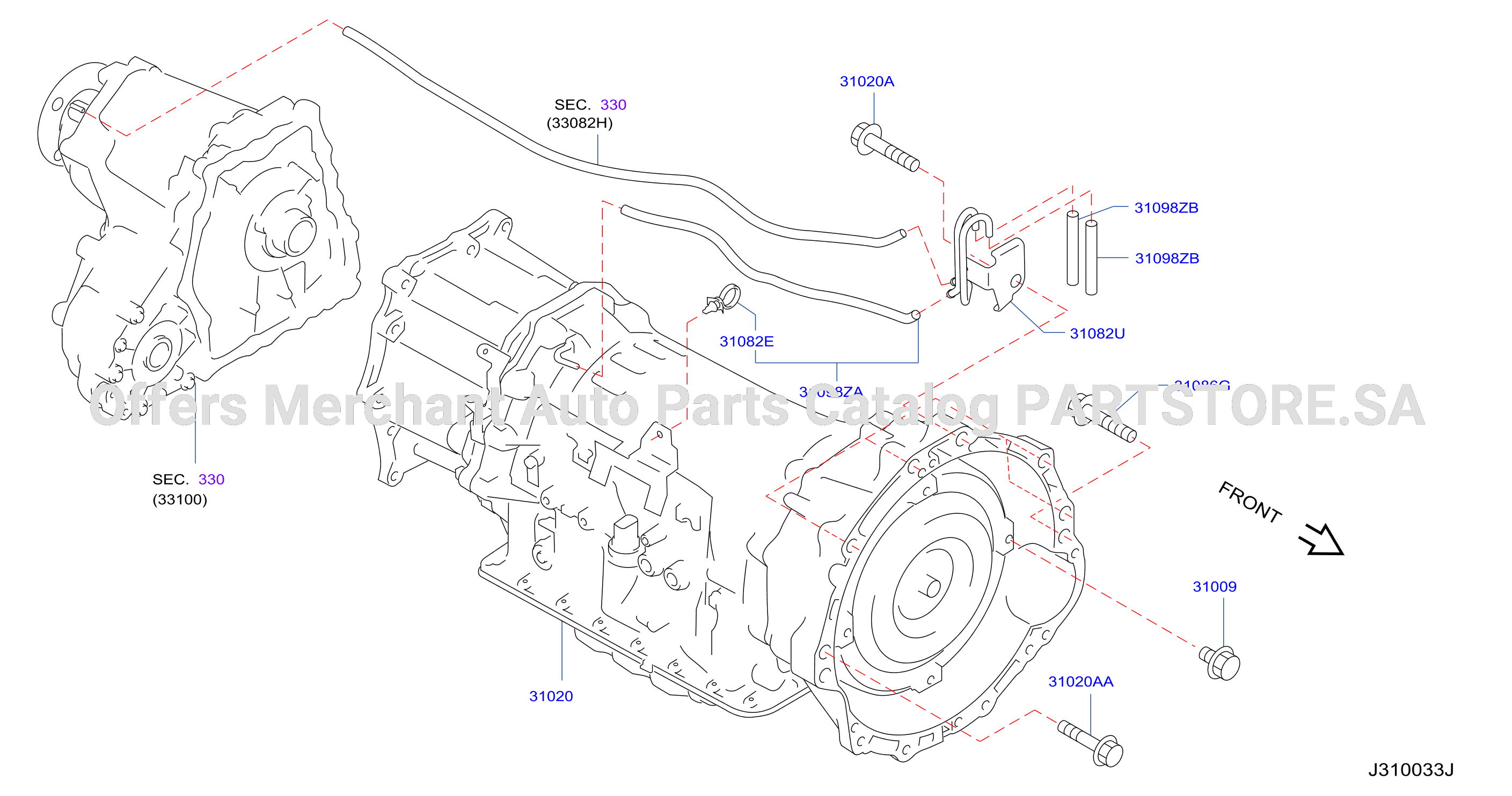 Auto Transmission Transaxle Fitting Assembly Fitting Parts