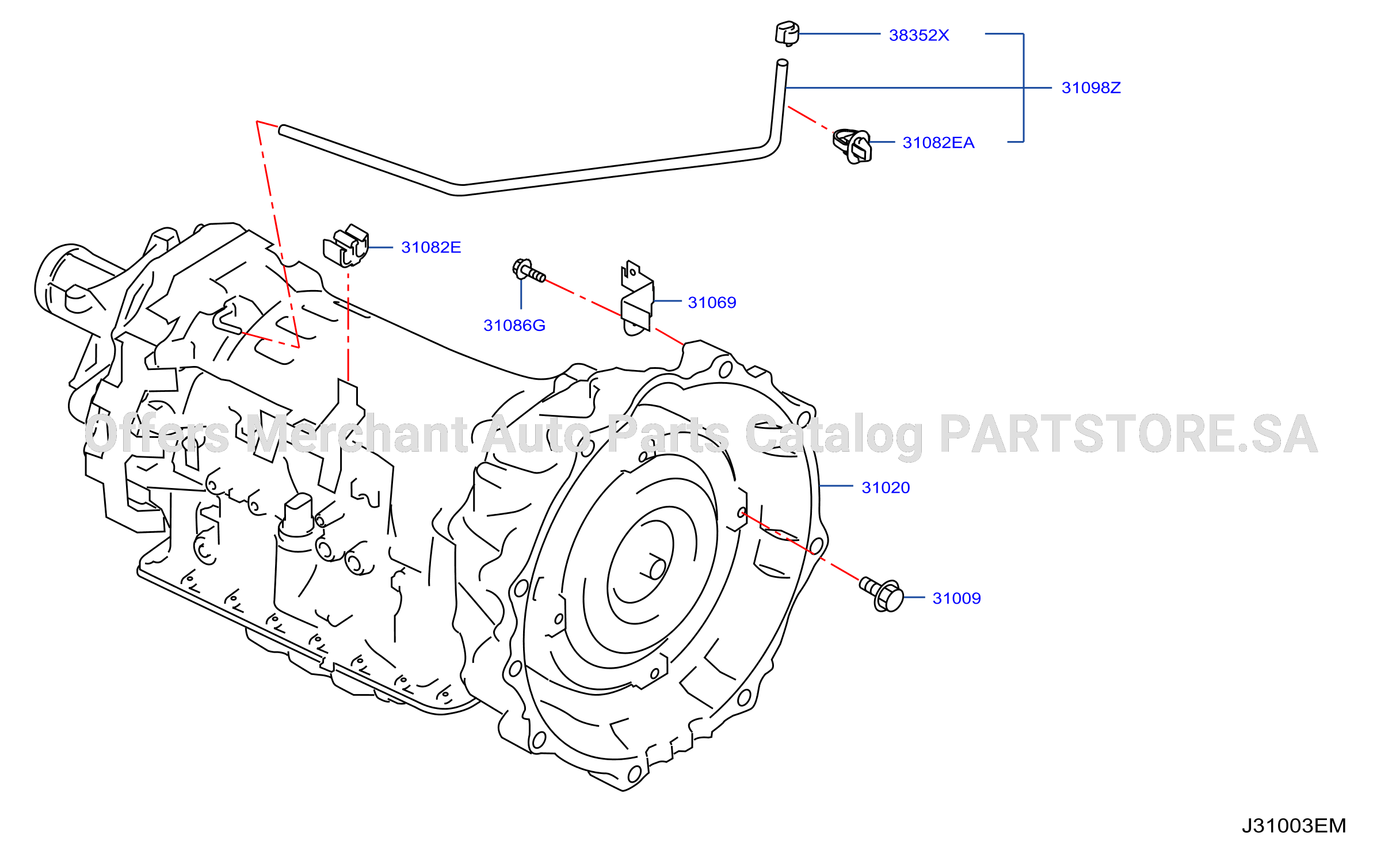 Auto Transmission Transaxle Fitting Assembly Fitting Parts