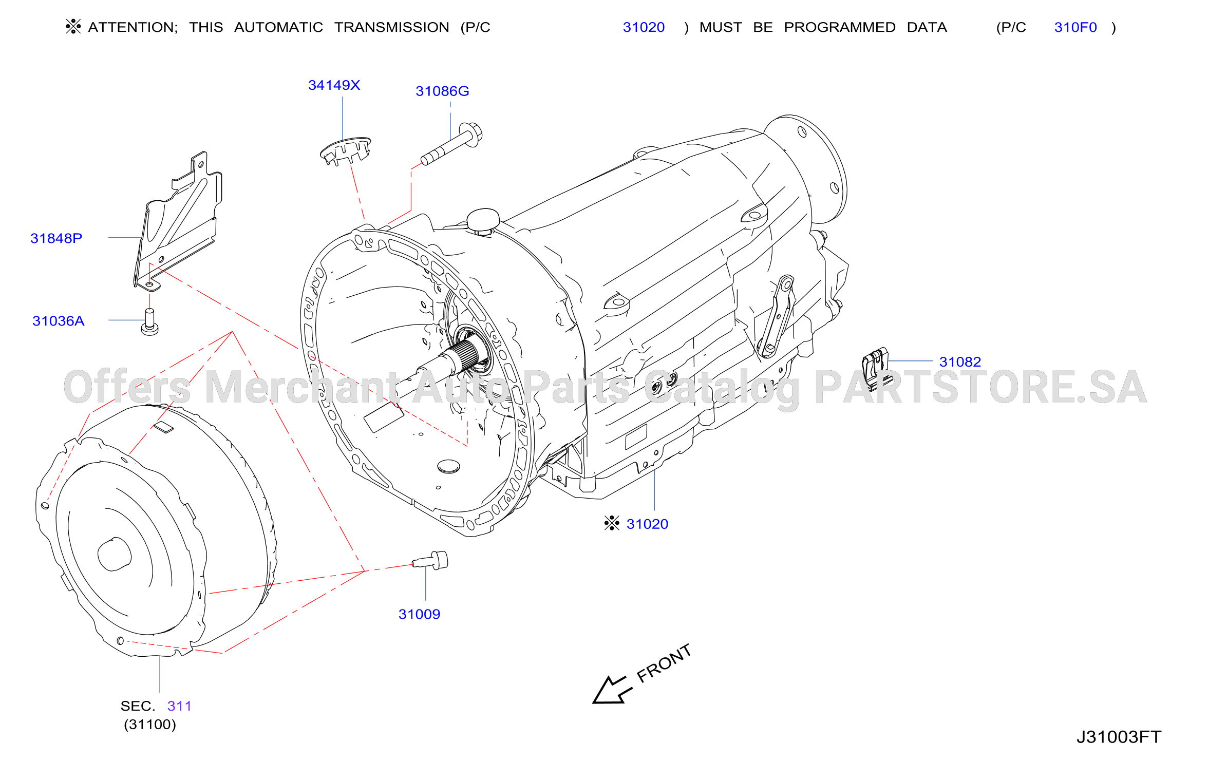 Auto Transmission Transaxle Fitting Assembly Fitting Parts