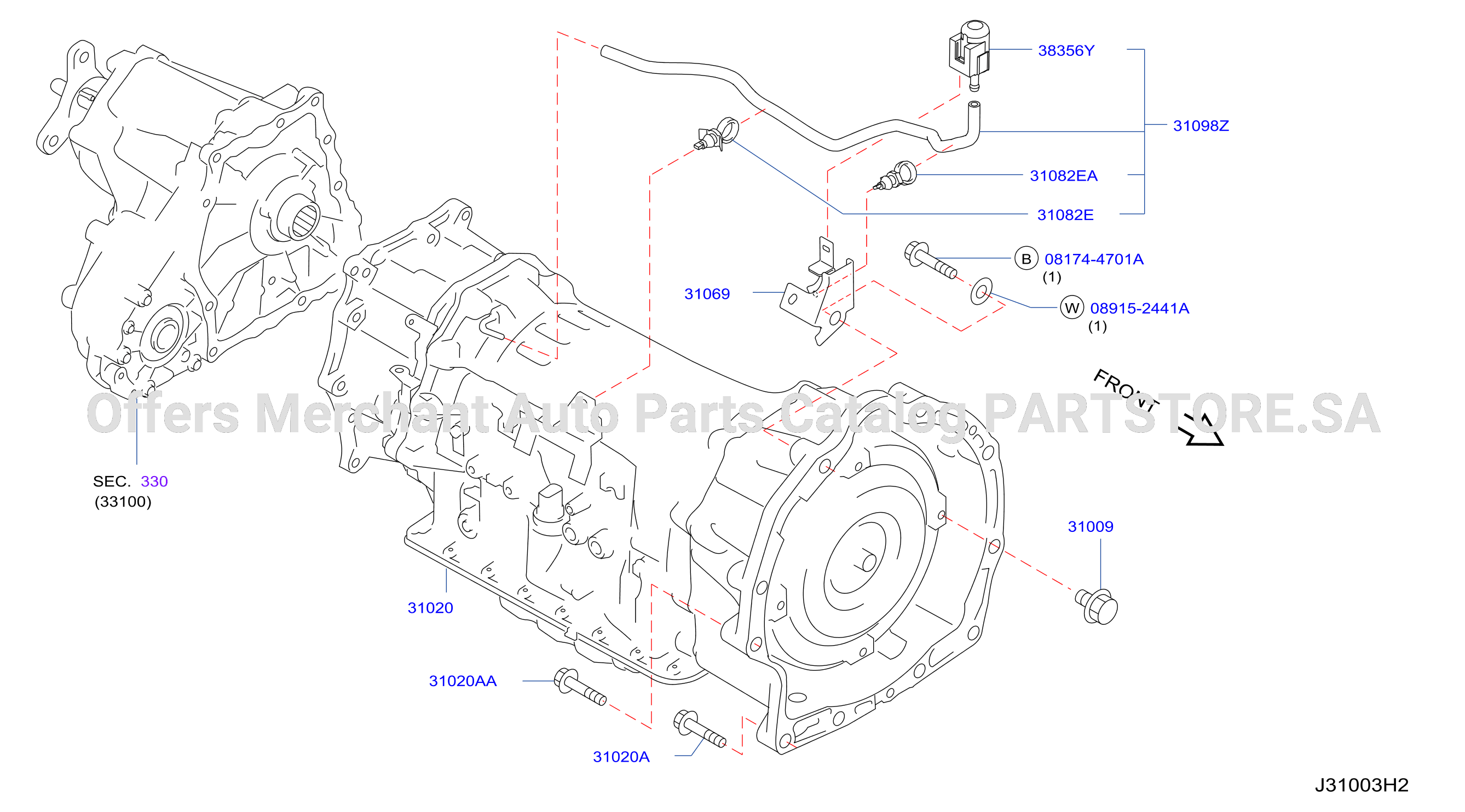 Auto Transmission Transaxle Fitting Assembly Fitting Parts