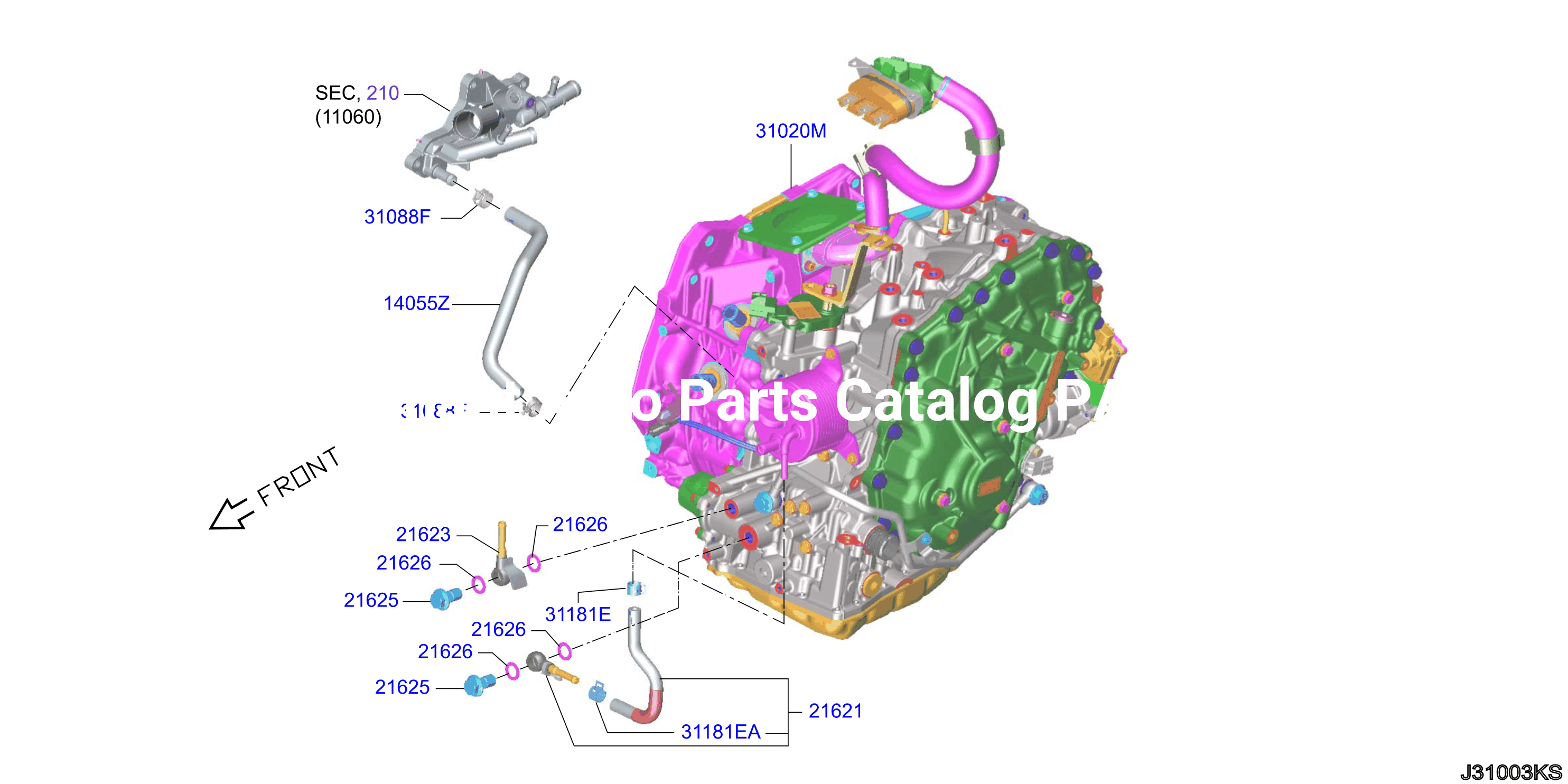 Auto Transmission Transaxle Fitting Oil Cooler Tube Parts