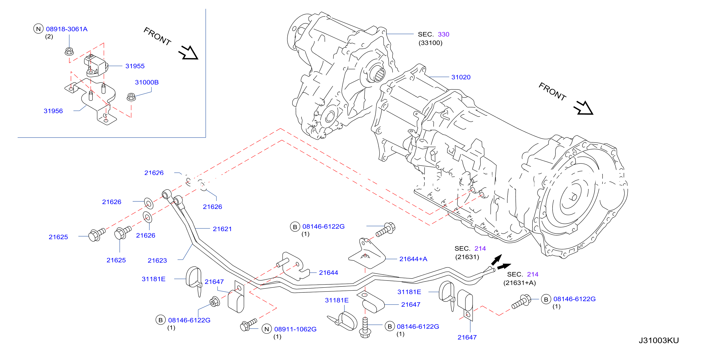 Auto Transmission Transaxle Fitting Oil Cooler Tube Parts
