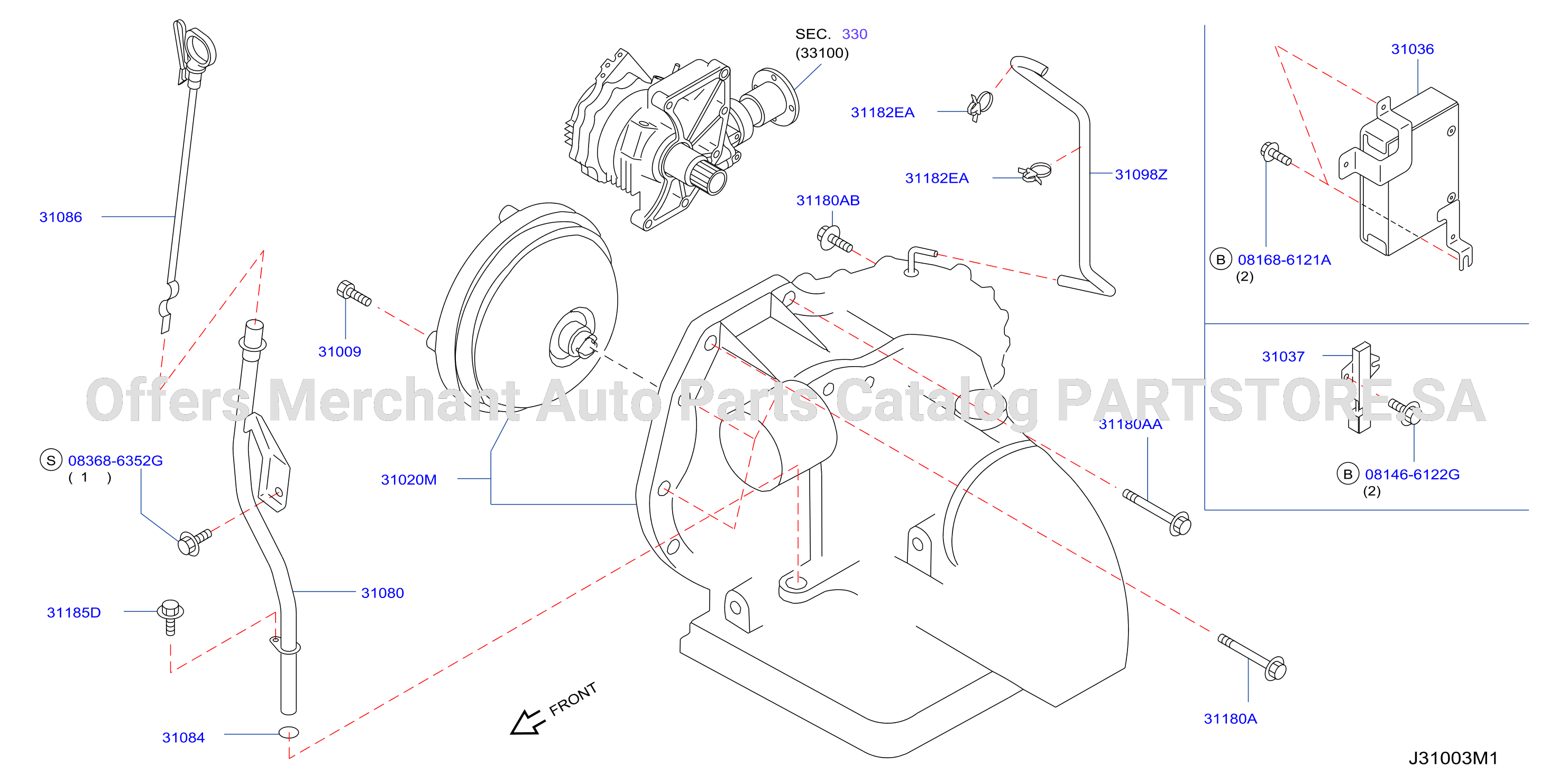 Auto Transmission Transaxle Fitting Assembly Fitting Parts