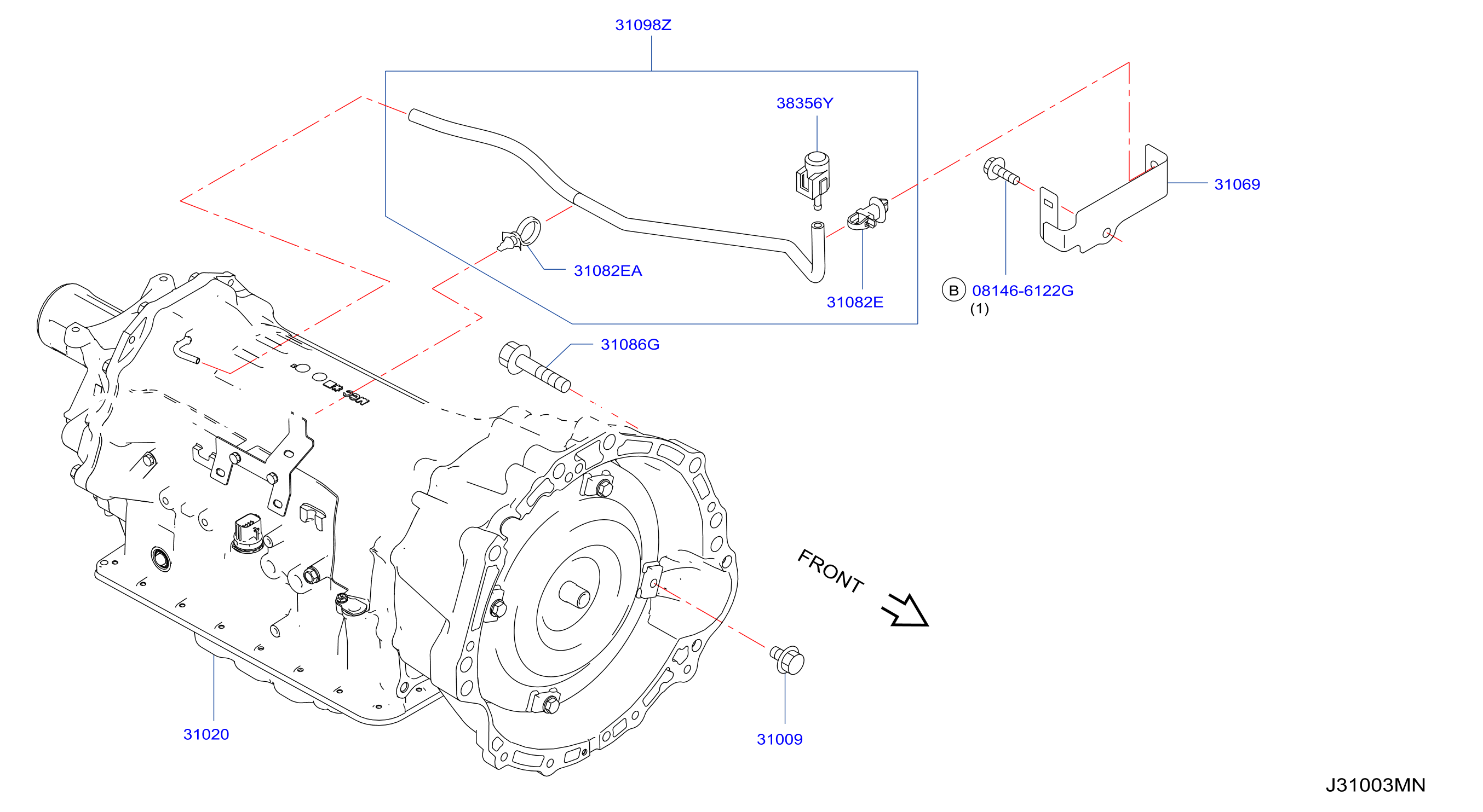 Auto Transmission Transaxle Fitting Assembly Fitting Parts