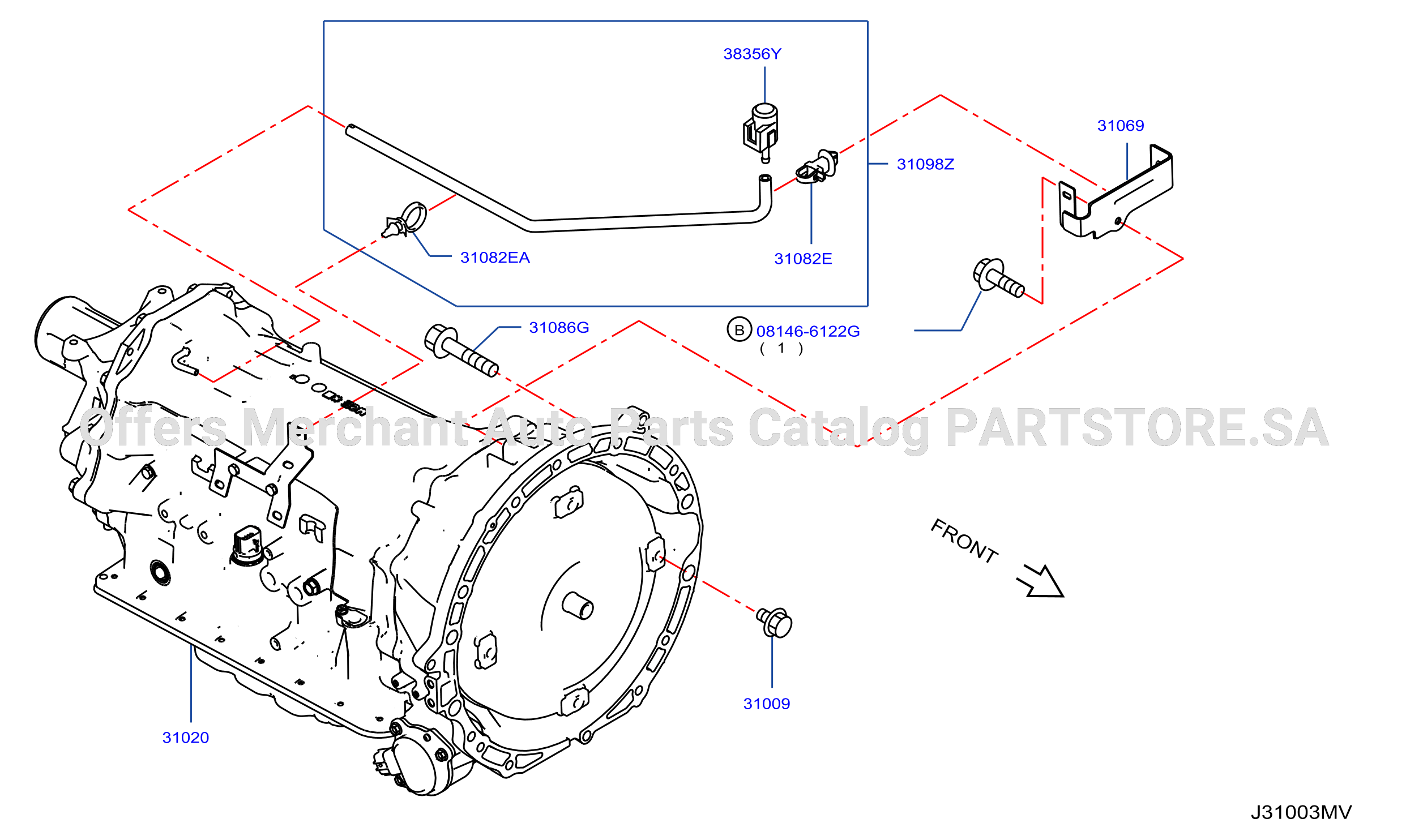 Auto Transmission Transaxle Fitting Assembly Fitting Parts