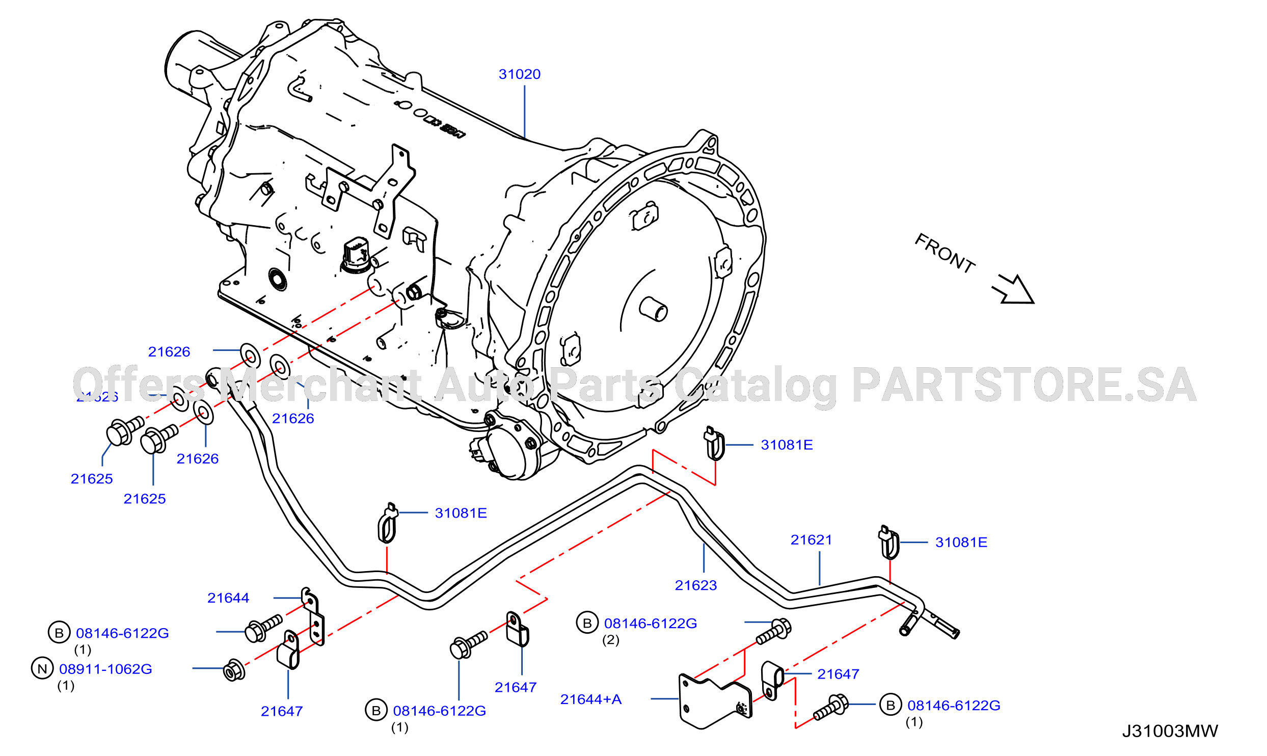 Auto Transmission Transaxle Fitting Oil Cooler Tube Parts