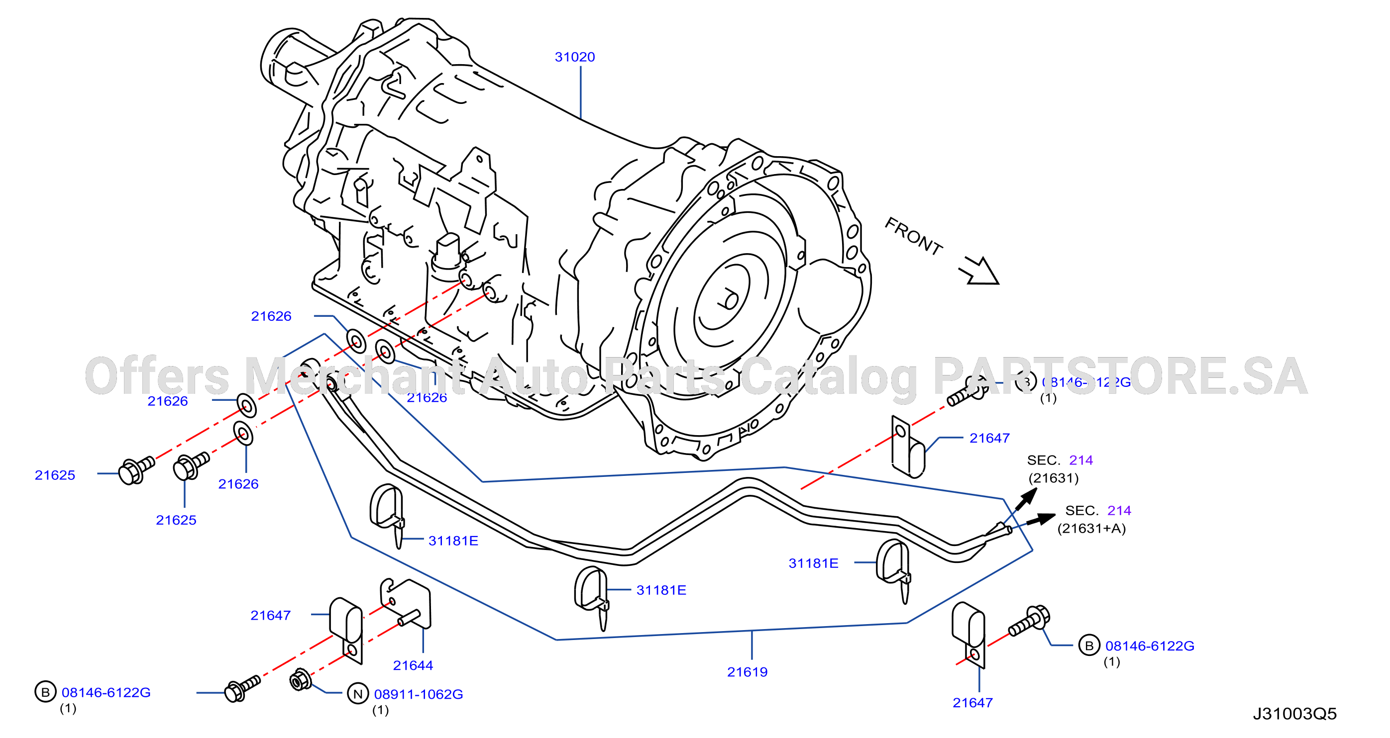 Auto Transmission Transaxle Fitting Oil Cooler Tube Parts