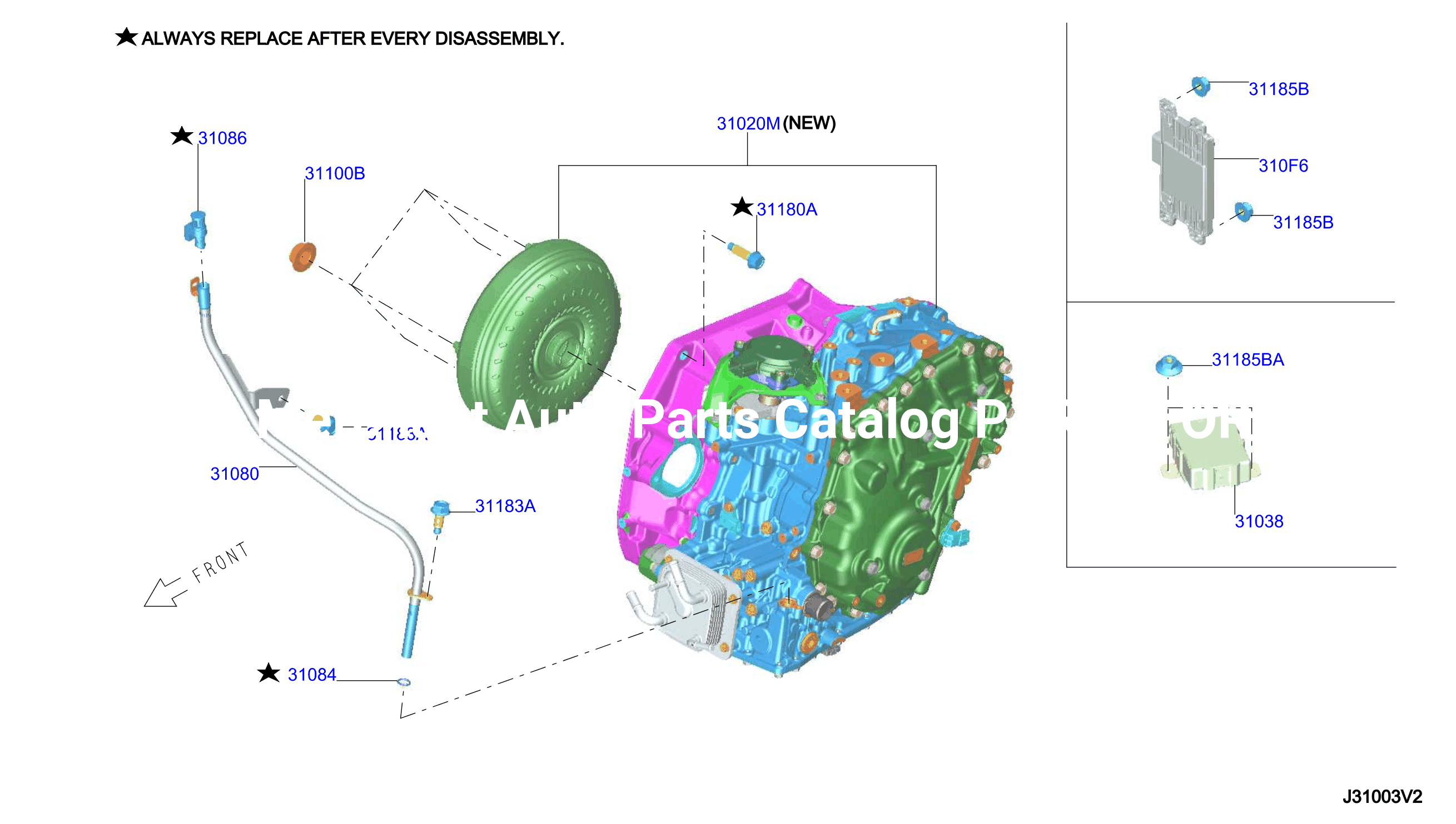 Auto Transmission Transaxle Fitting Assembly Fitting Parts