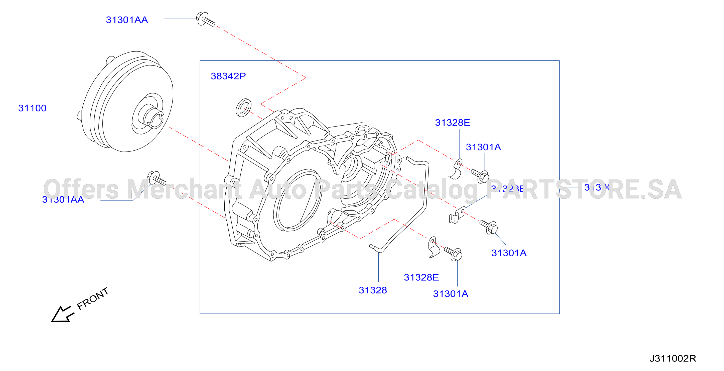 Torque Converter Housing Case Converter Housing