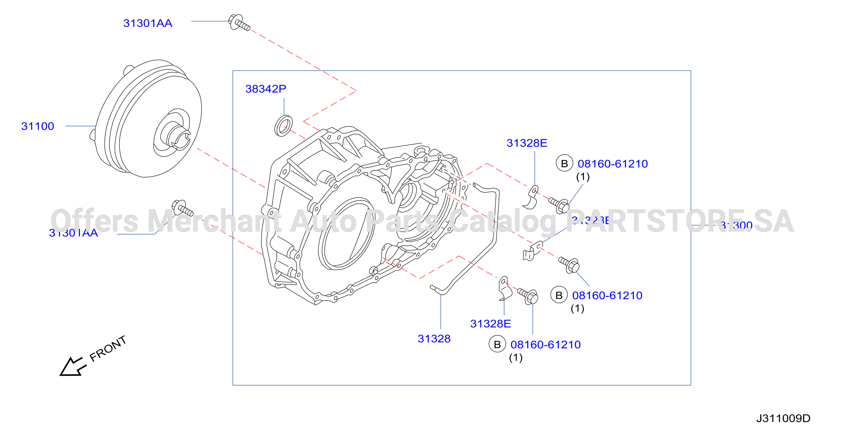 Torque Converter Housing Case Converter Housing