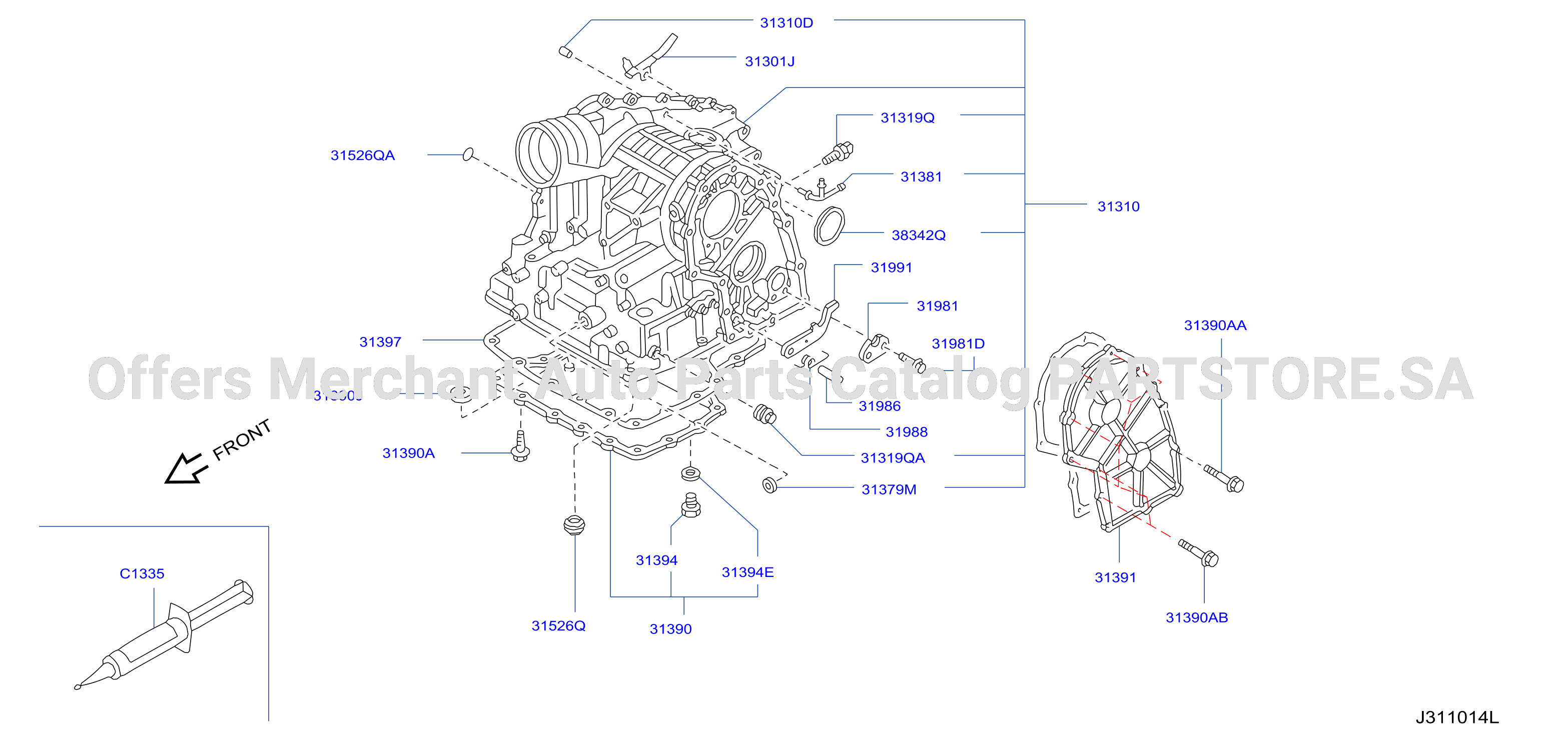 Torque Converter Housing Case Transmission Case