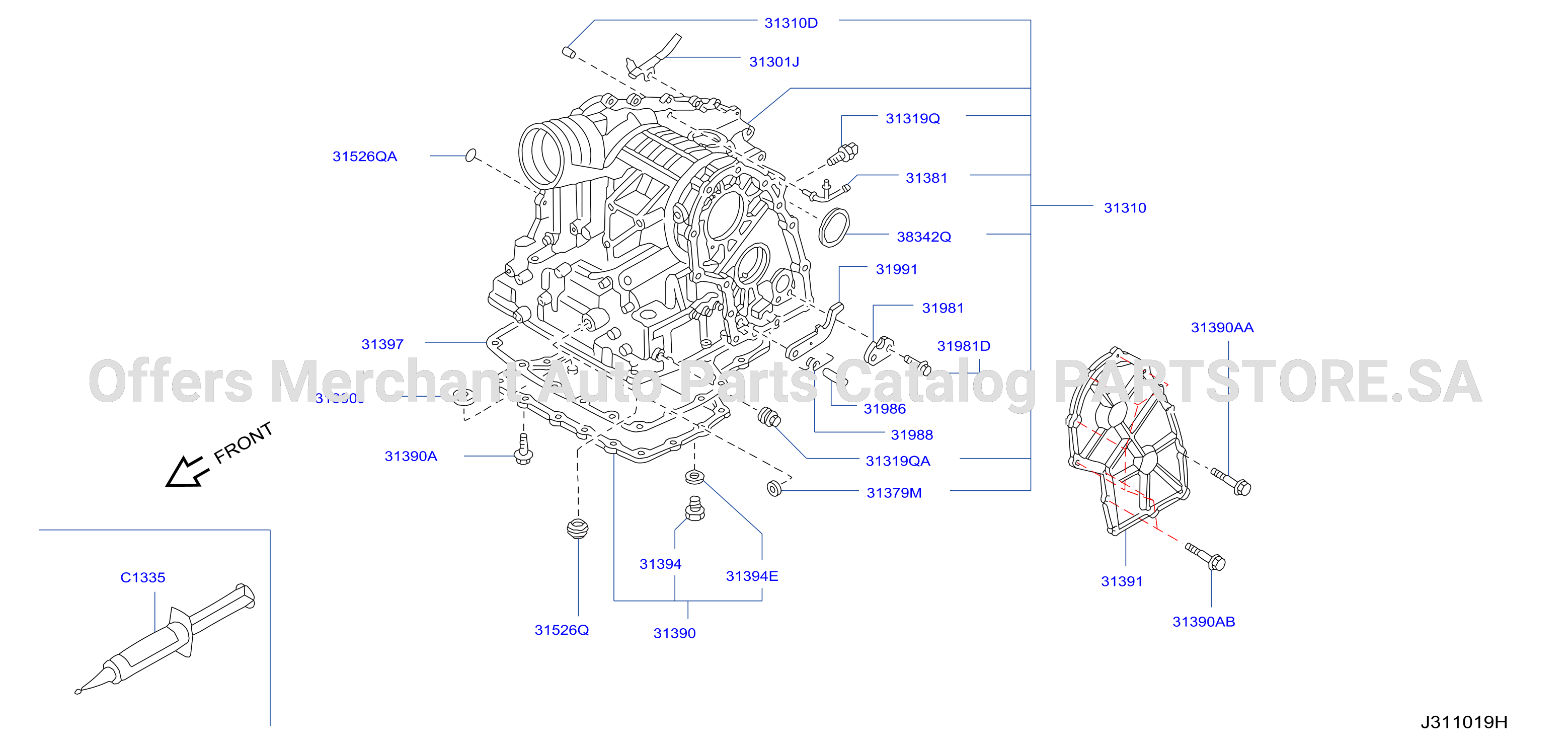 Torque Converter Housing Case Transmission Case