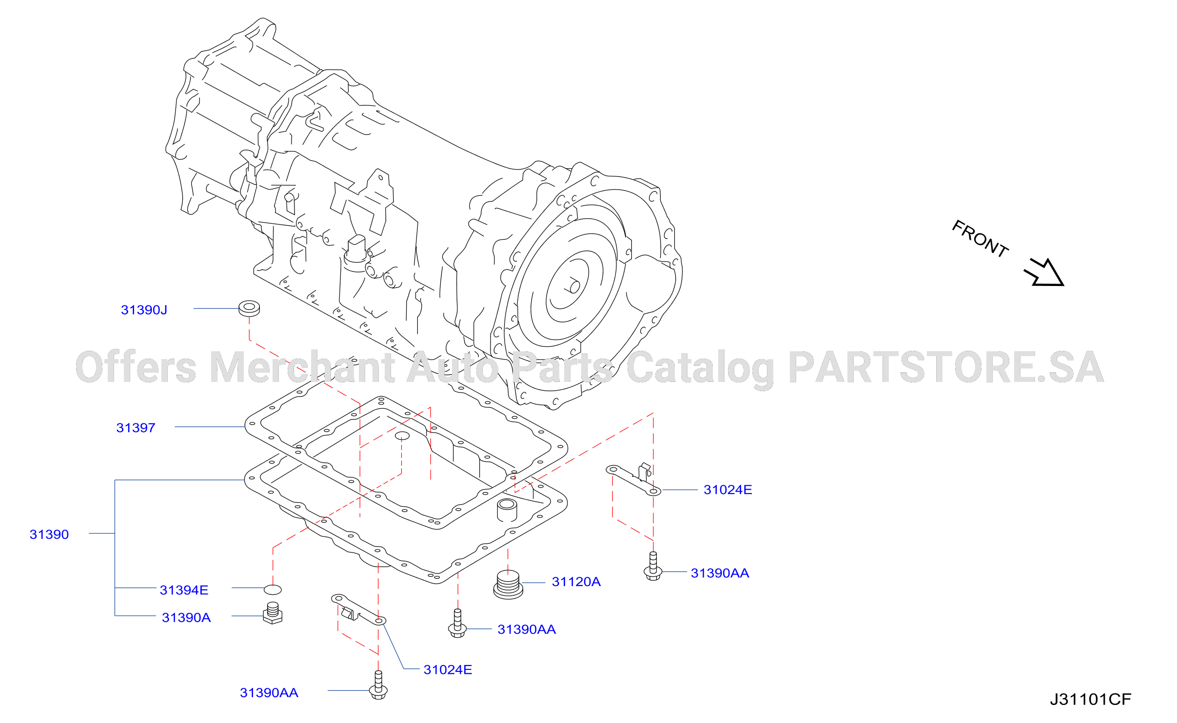 Torque Converter Housing Case Pan Assy Oil Brkt
