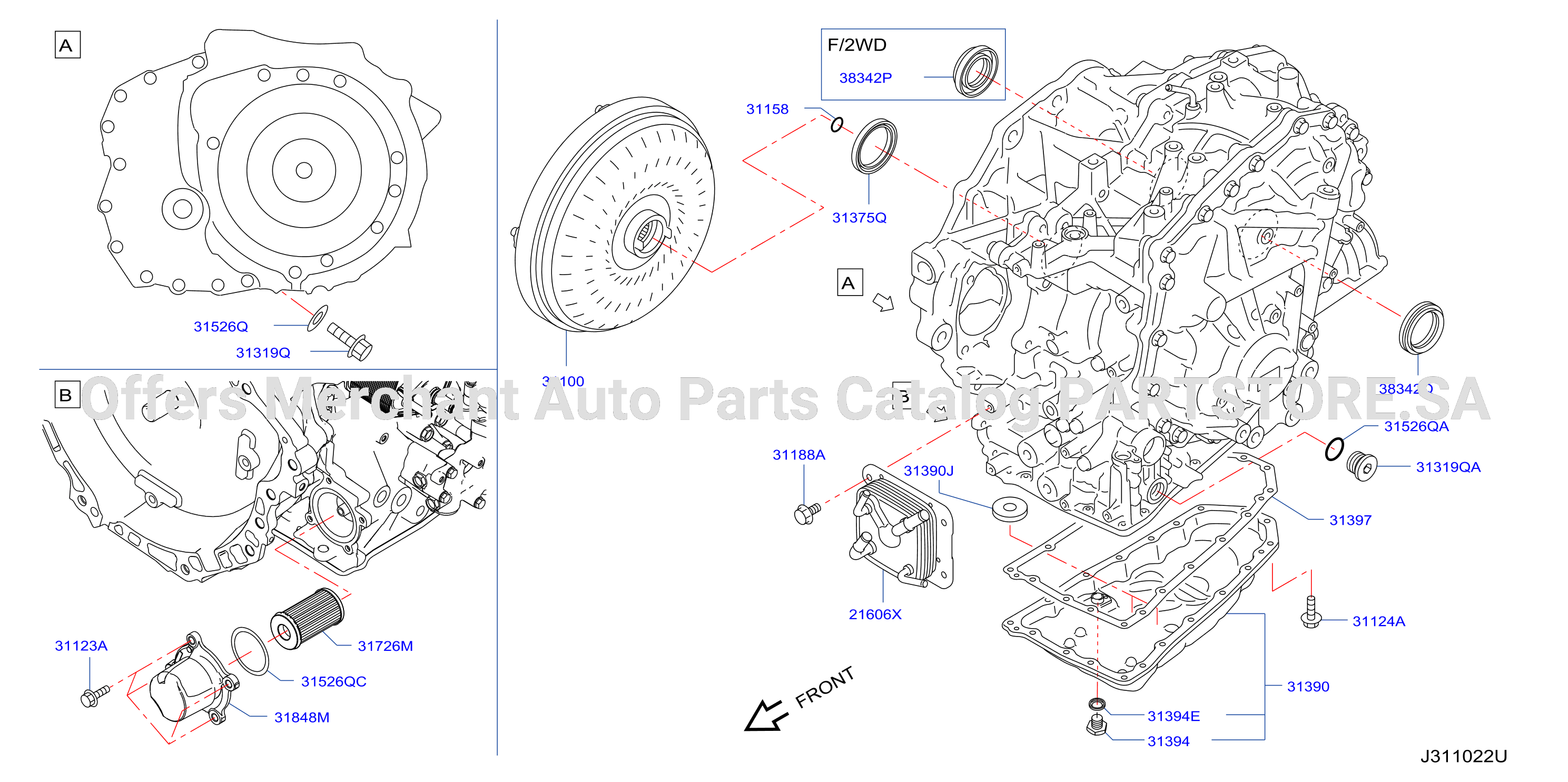 Torque Converter Housing Case For Mex Gcc Twn Kor