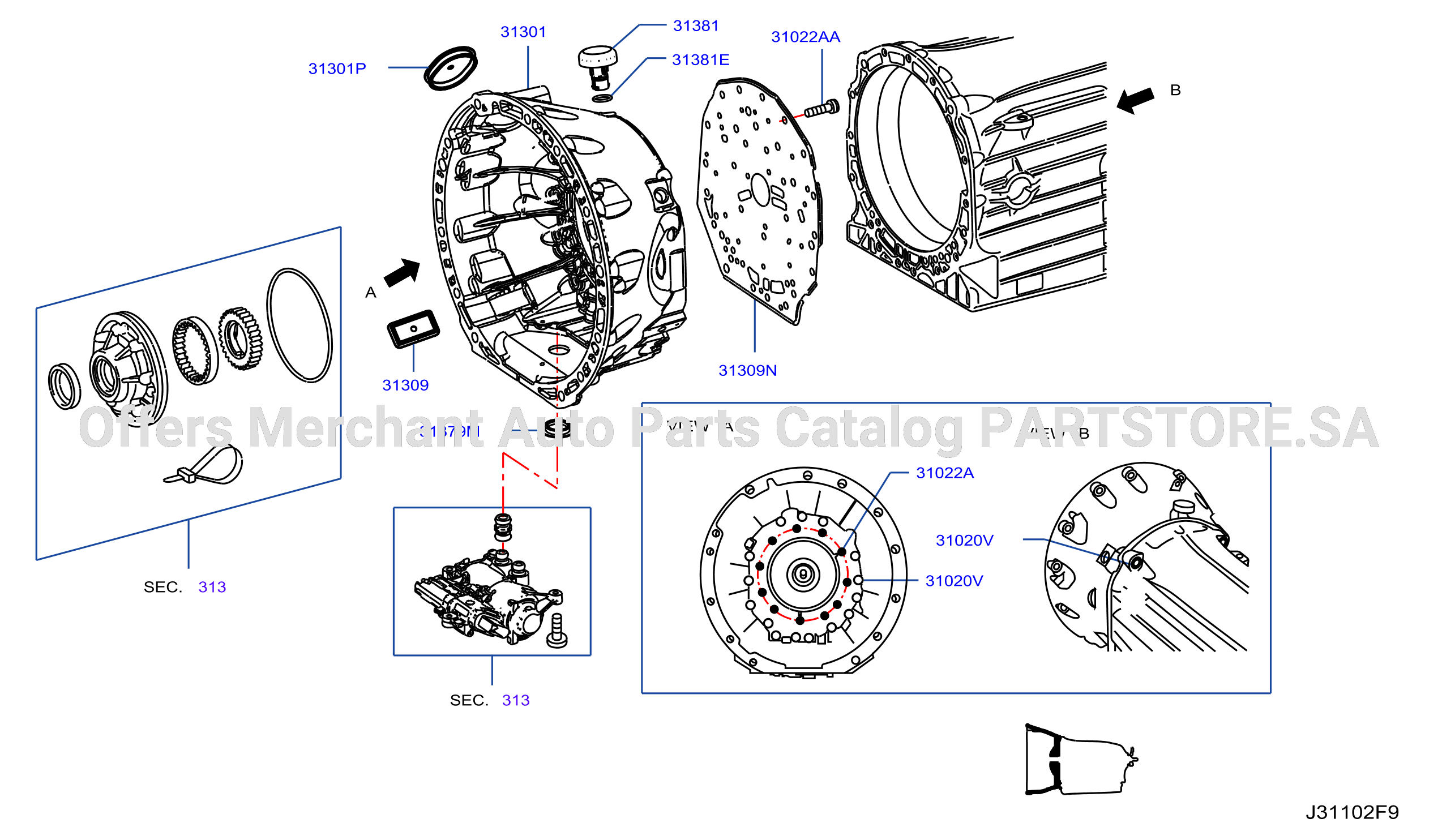 Torque Converter Housing Case Converter Housing Oil Pump