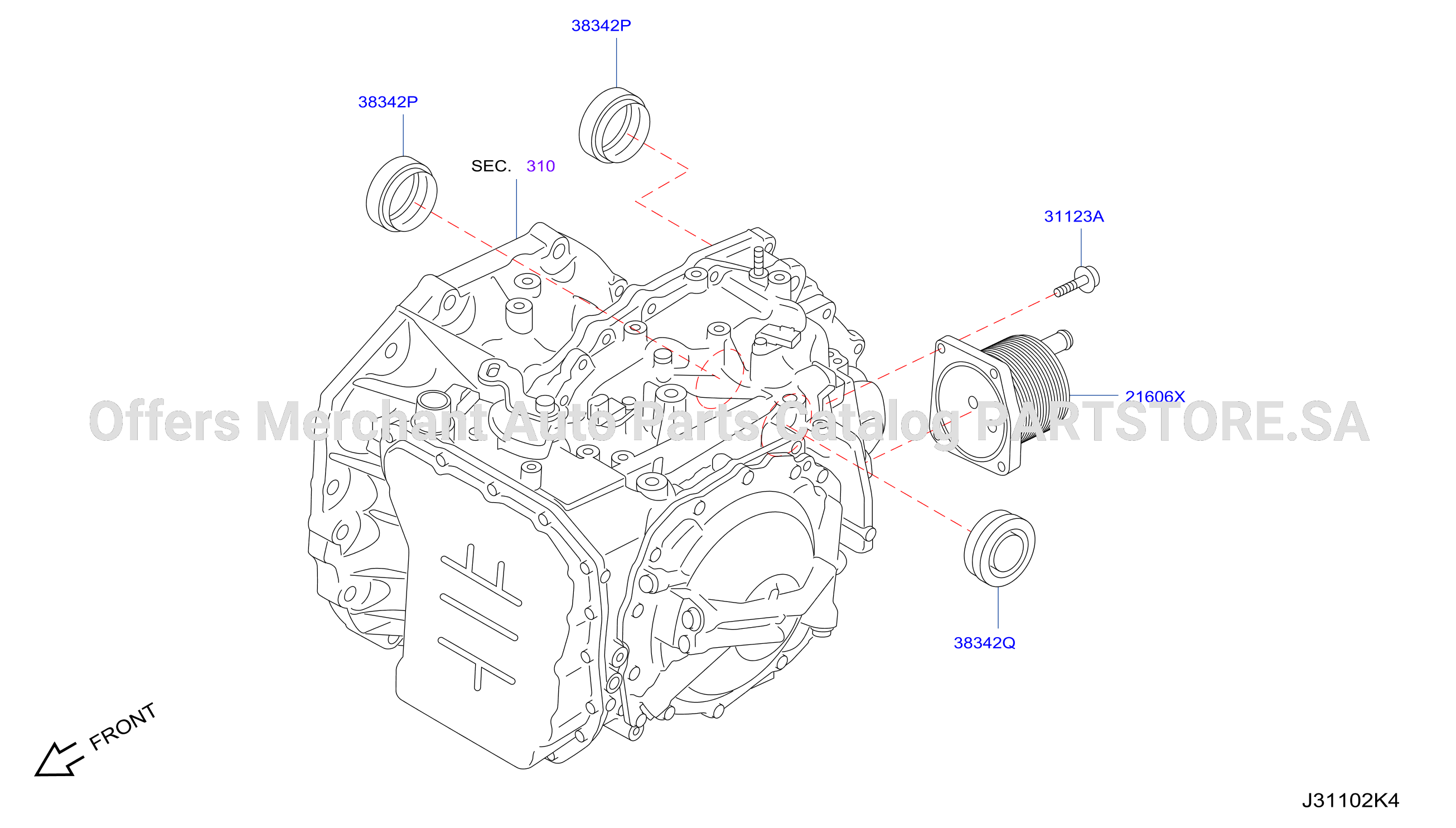 Torque Converter Housing Case Oil Cooler