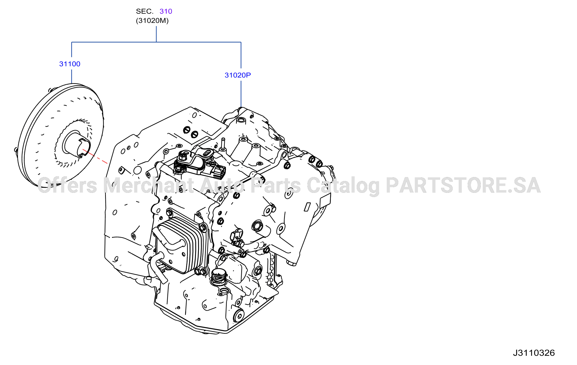 Torque Converter Housing Case T C Less Unit W / Out Iss