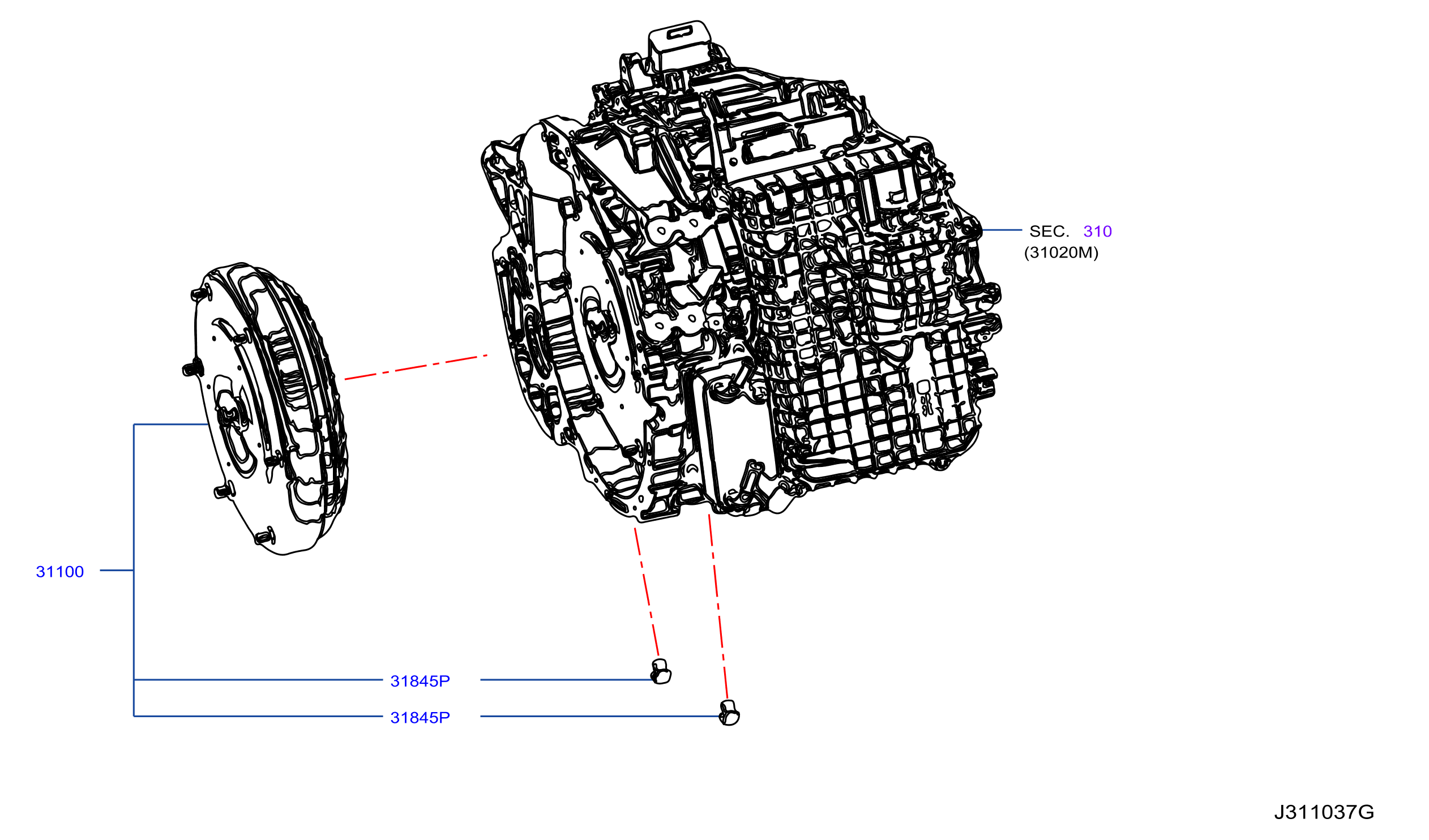 Torque Converter Housing Case Torque Conveter Kit