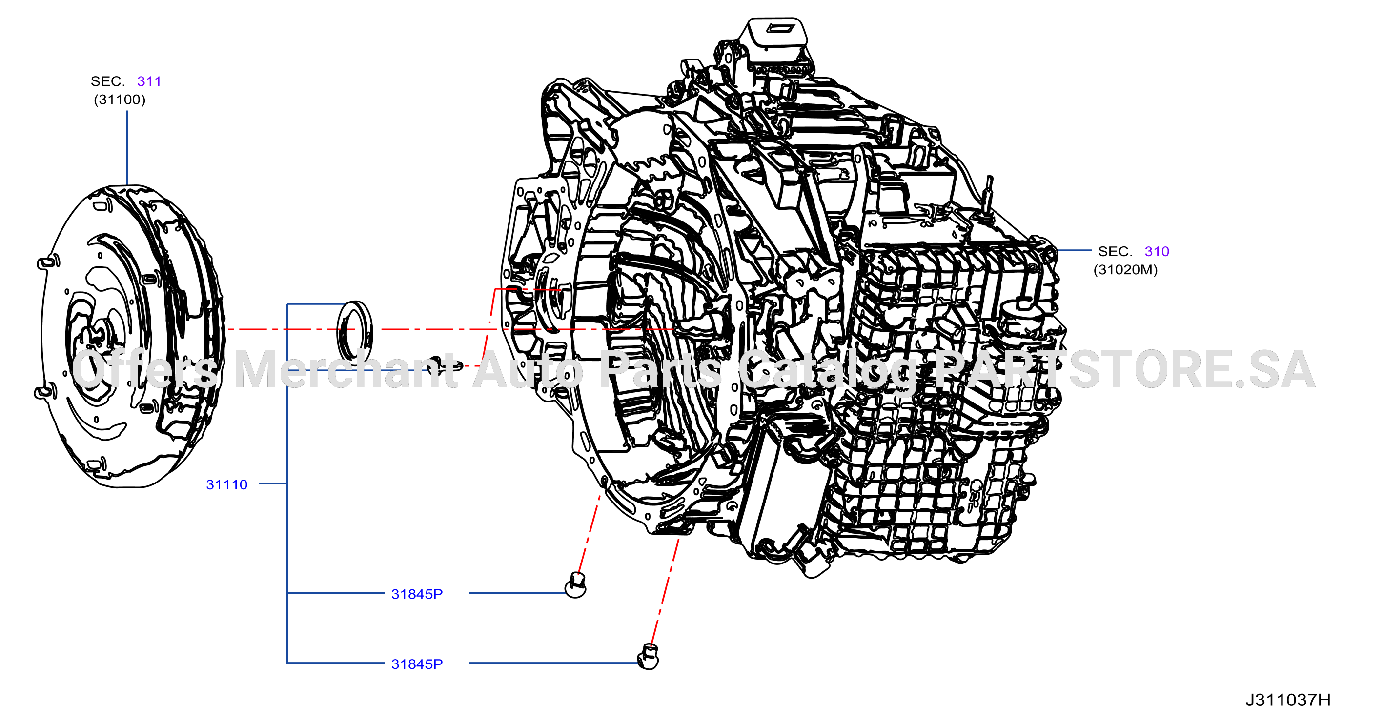 Torque Converter Housing Case Torque Conveter Seal Kit