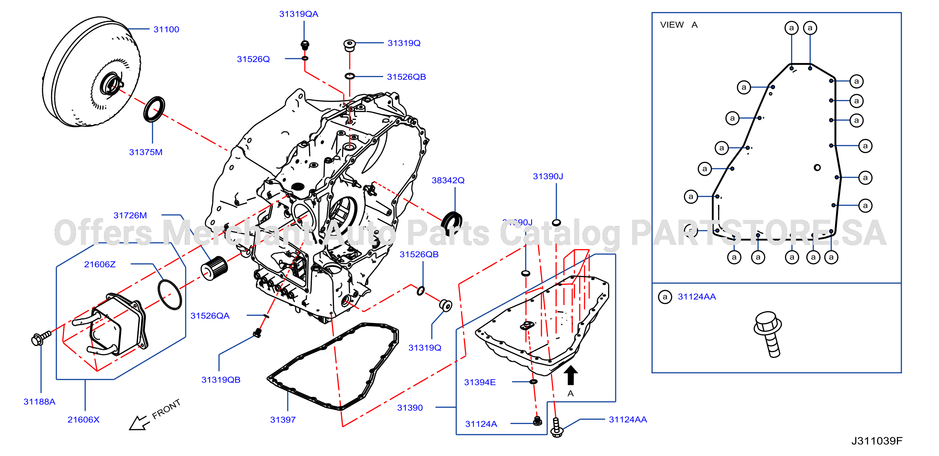 Torque Converter Housing Case 4Wd