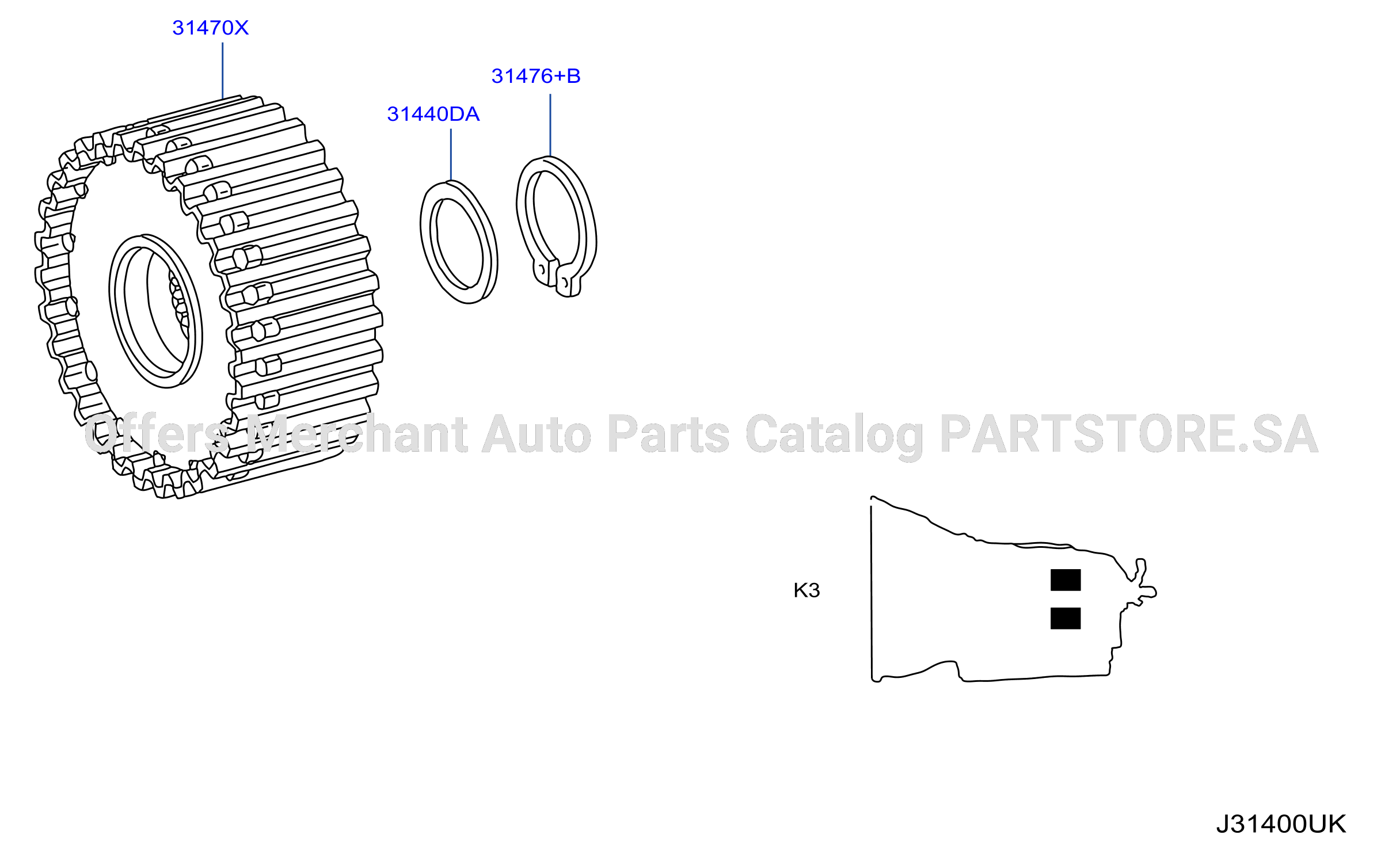 Governor Power Train Planetary Gear Clutch K3