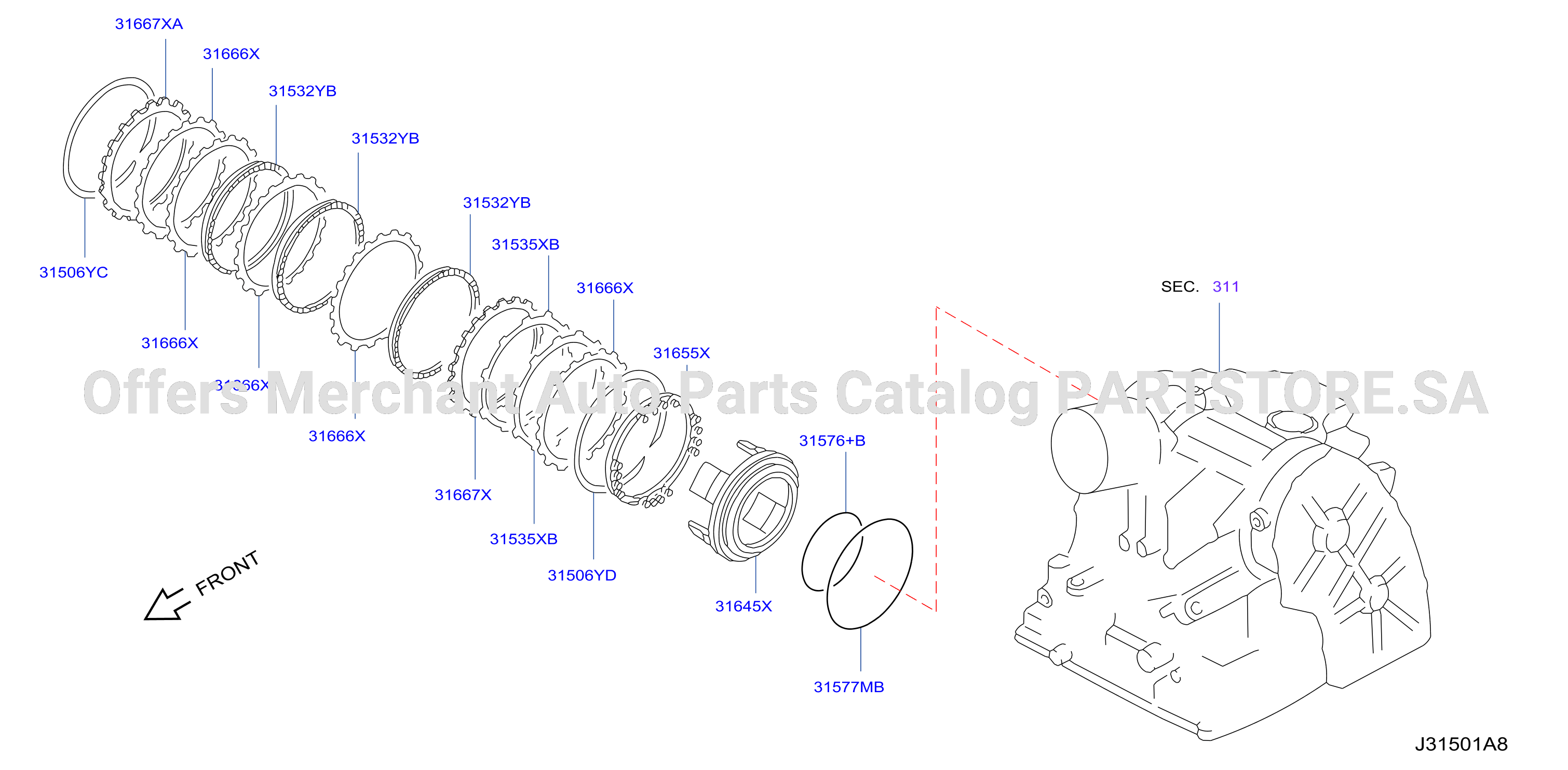 Clutch Band Servo Low Reverse Brake Parts