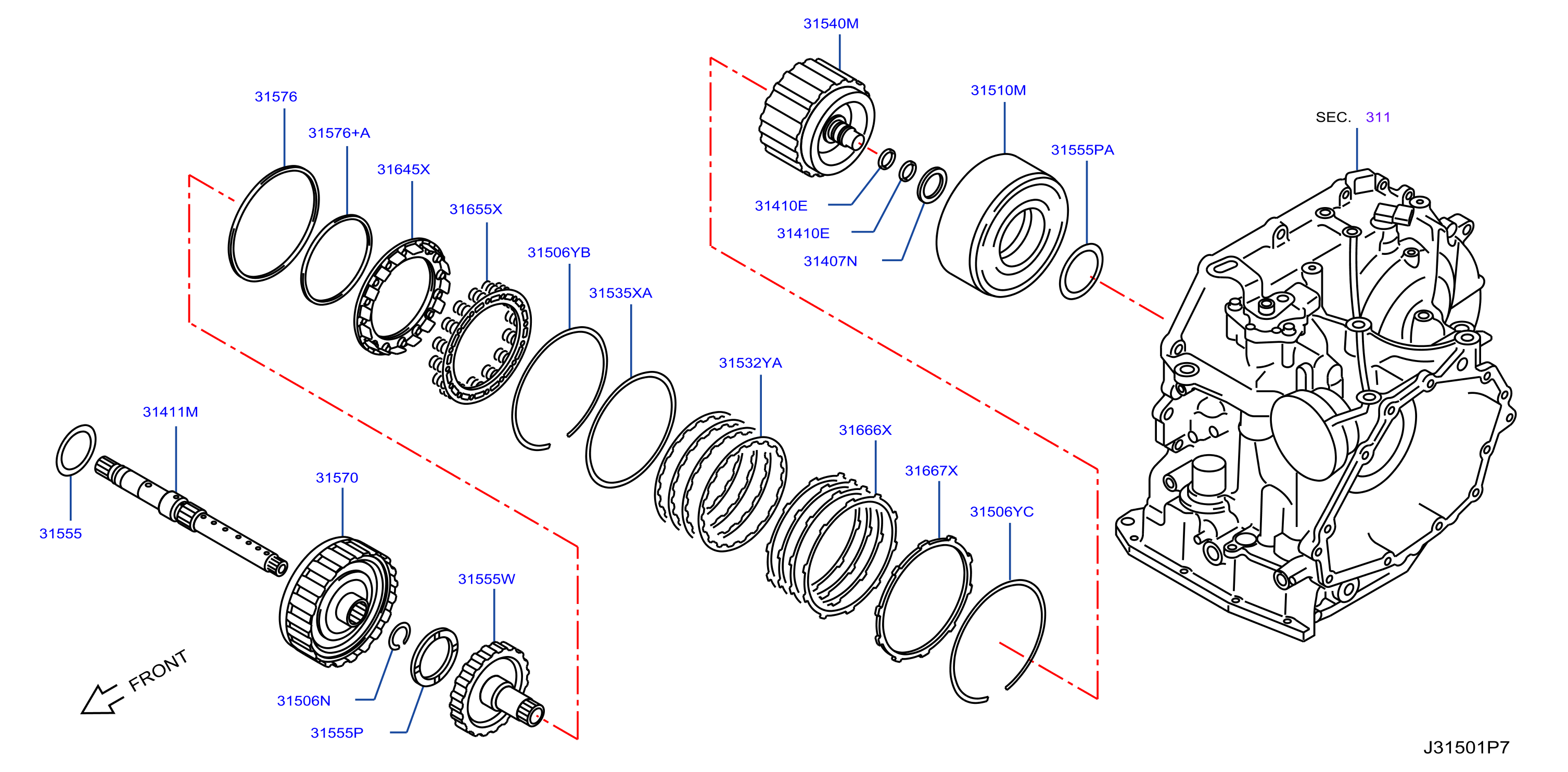 Clutch Band Servo Low Reverse Clutch Parts