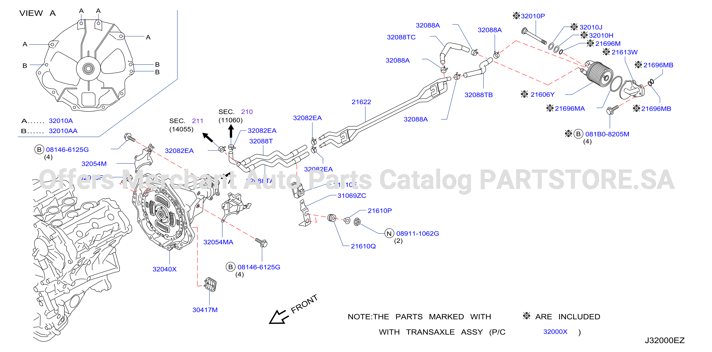Manual Transmission Transaxle Fitting Flywheel Hsg Heat Exchanger