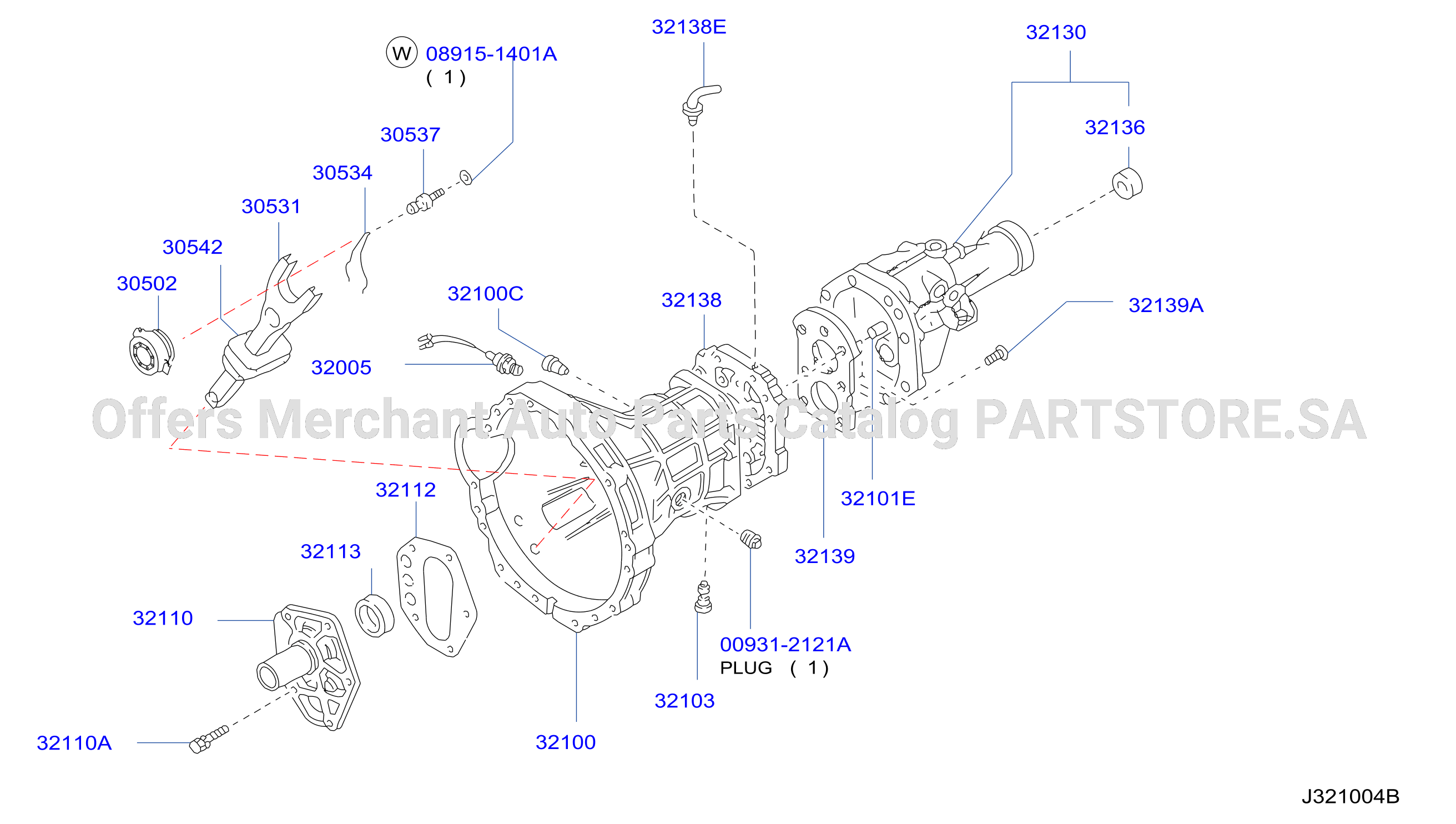 Transmission Case Clutch Release Rs5W71C