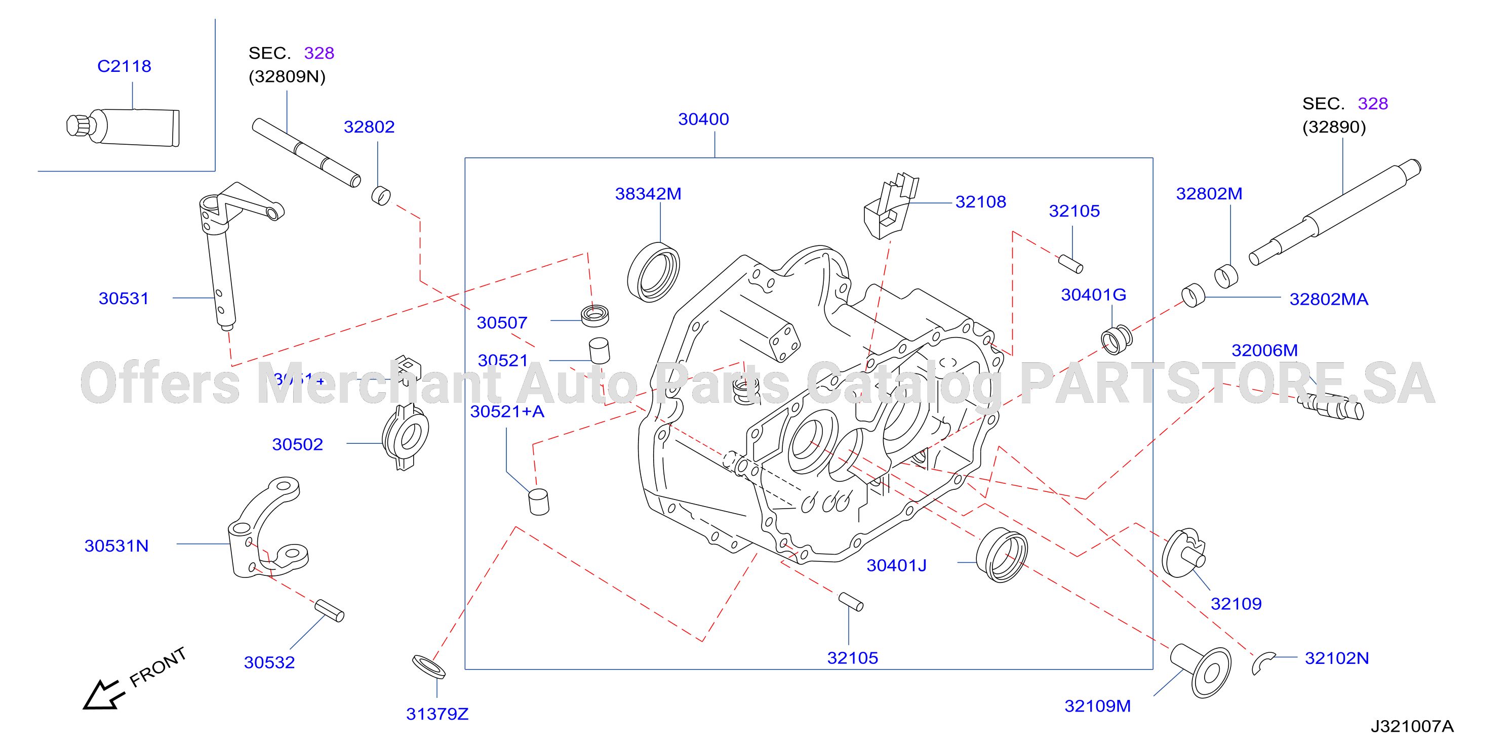 Transmission Case Clutch Release Clutch Housing