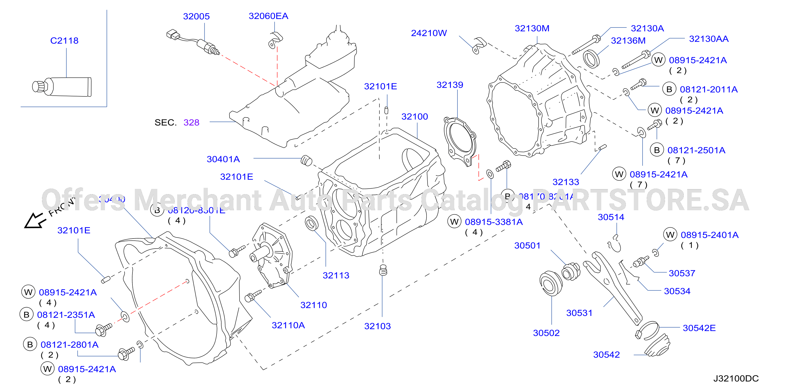 Transmission Case Clutch Release Fs5R50B