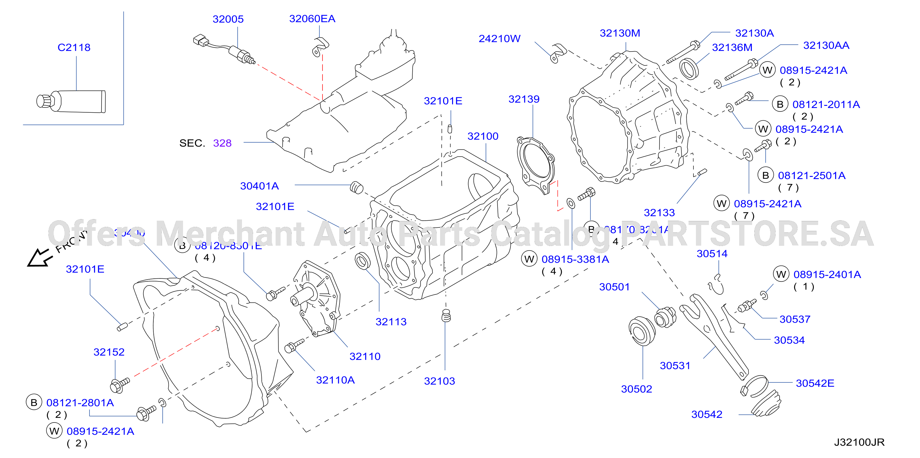 Transmission Case Clutch Release Fs5R50B