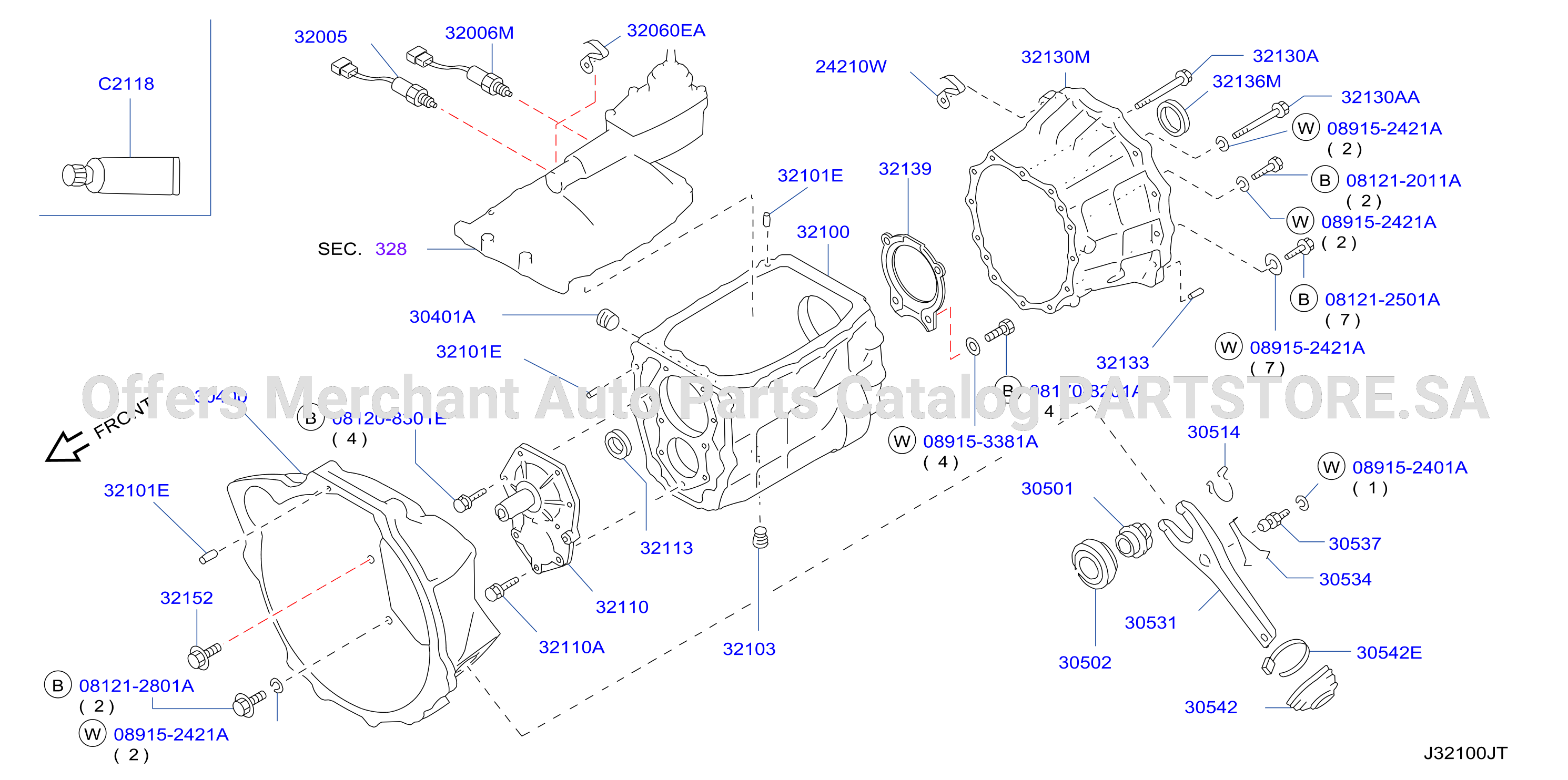 Transmission Case Clutch Release Fs5R50B