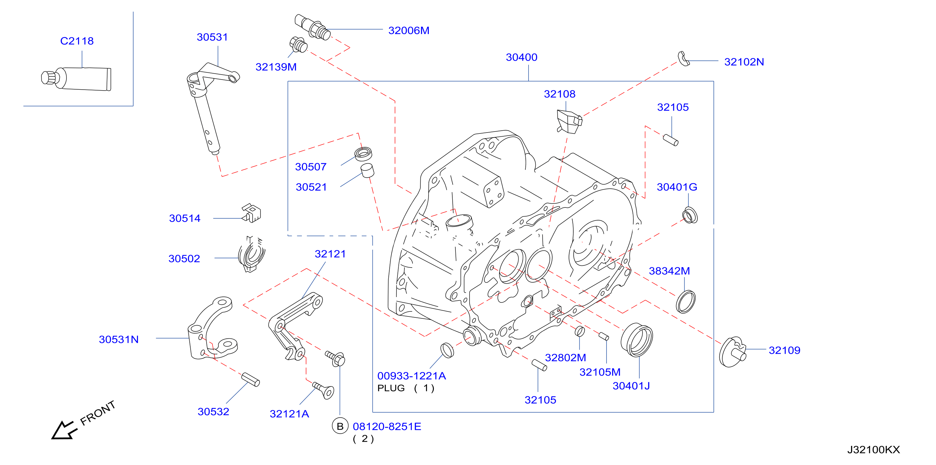 Transmission Case Clutch Release Clutch Housing