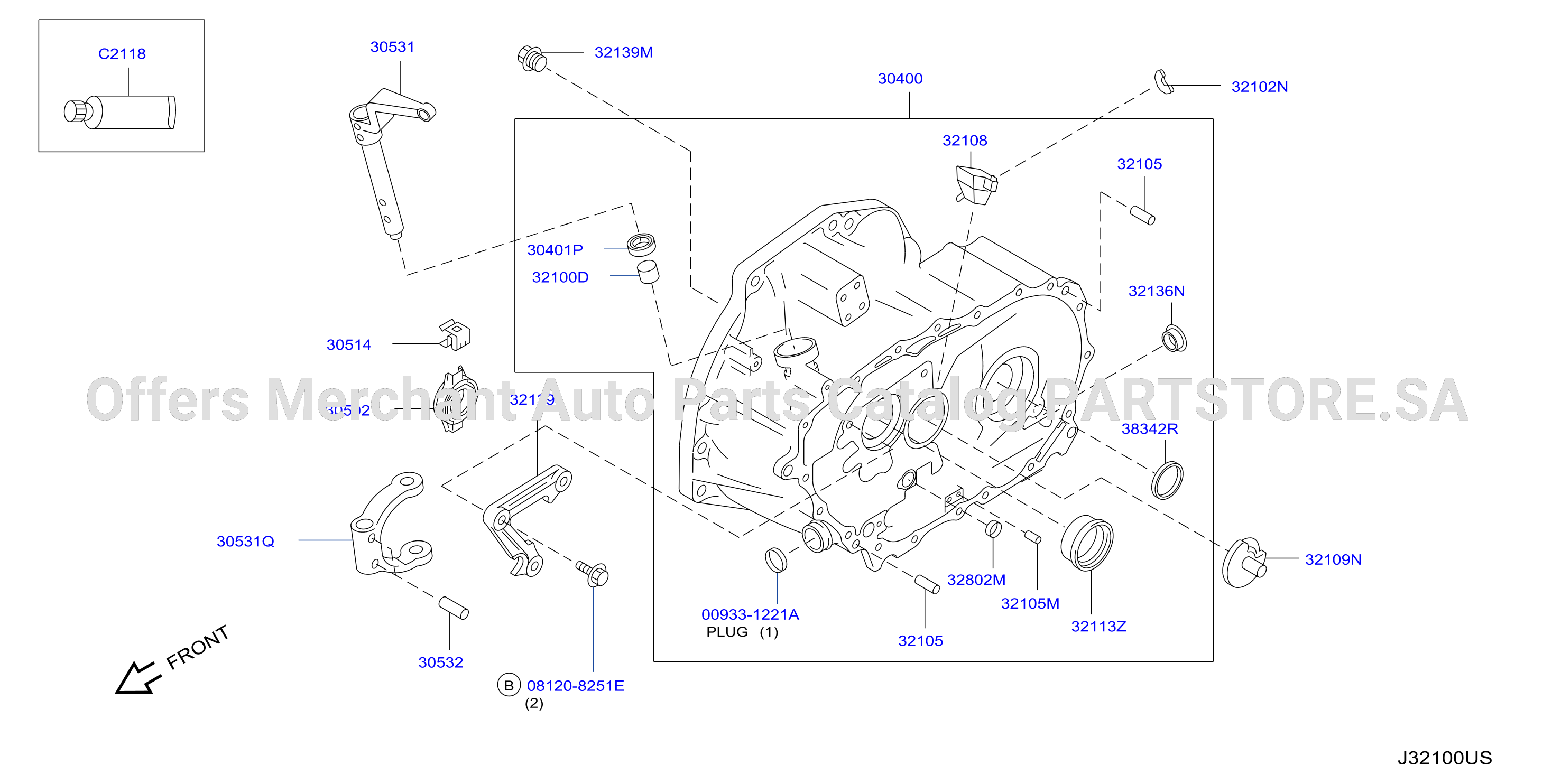 Transmission Case Clutch Release Clutch Housing