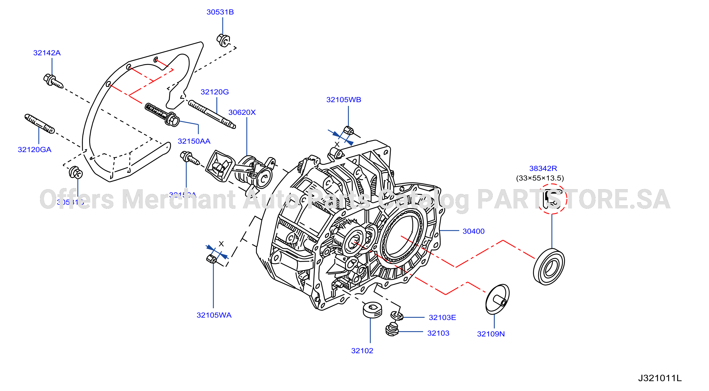 Transmission Case Clutch Release Clutch Housing
